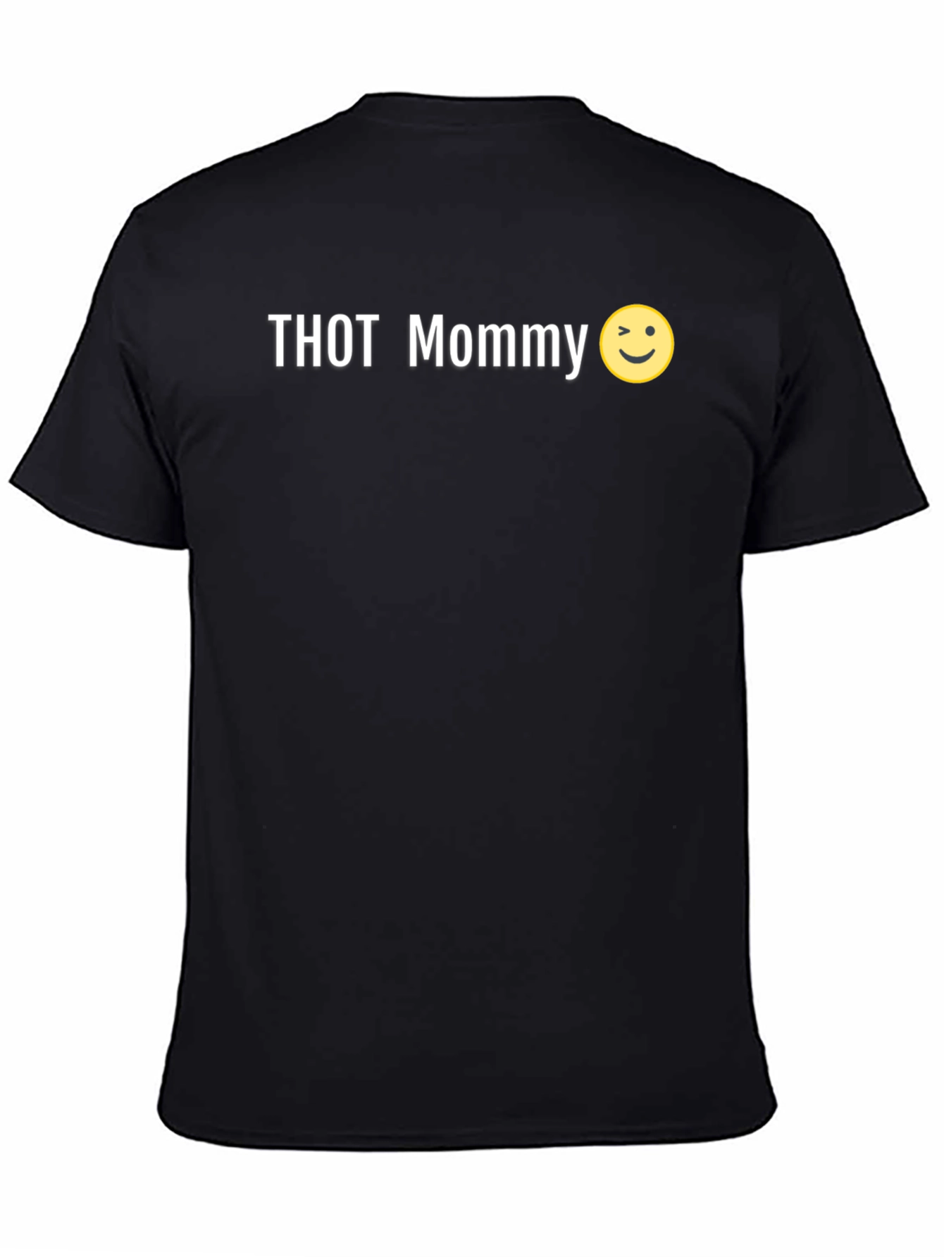 THOT Mommy Graphic Print Mens Black T-Shirt