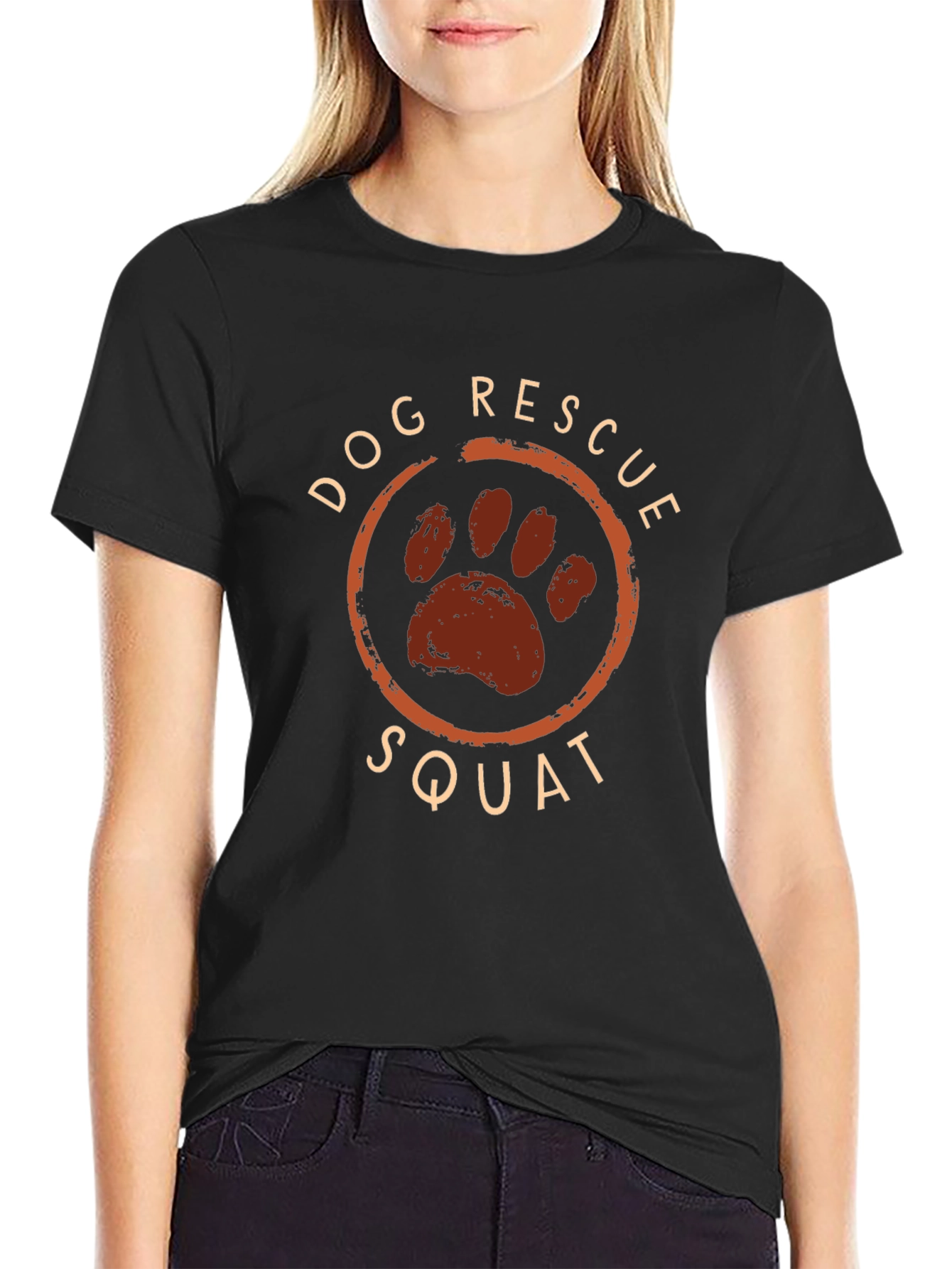 Dog Rescue Squad Black Graphic Tee