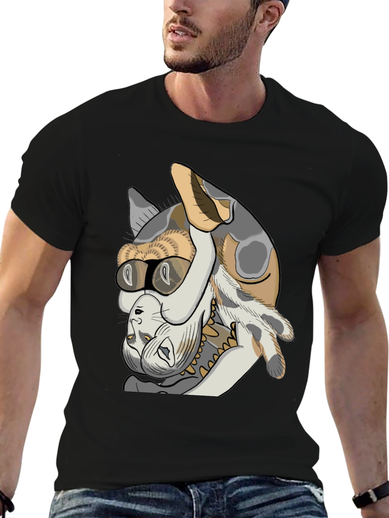 Cool Cat Graphic T-Shirt - Unisex Cotton Tee