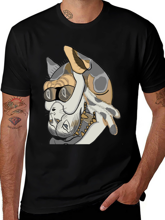 Cool Cat Graphic T-Shirt - Unisex Cotton Tee