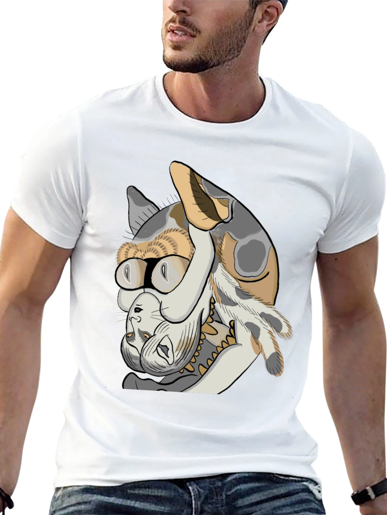 Cool Cat Graphic T-Shirt - Unisex Cotton Tee