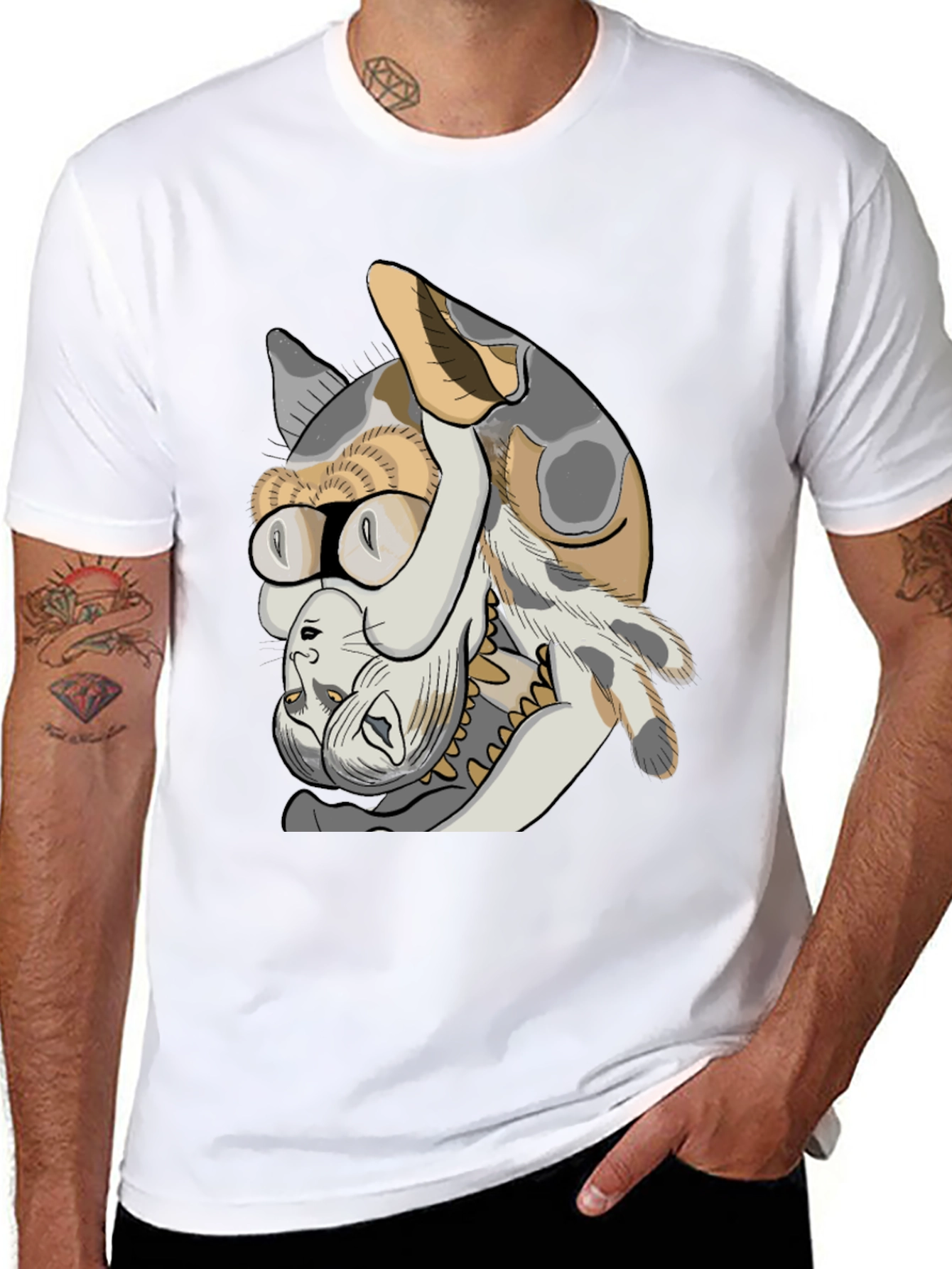 Cool Cat Graphic T-Shirt - Unisex Cotton Tee