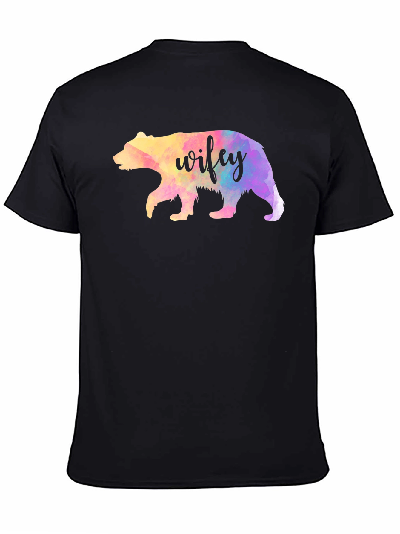 Wifey Bear Graphic Tee - Black