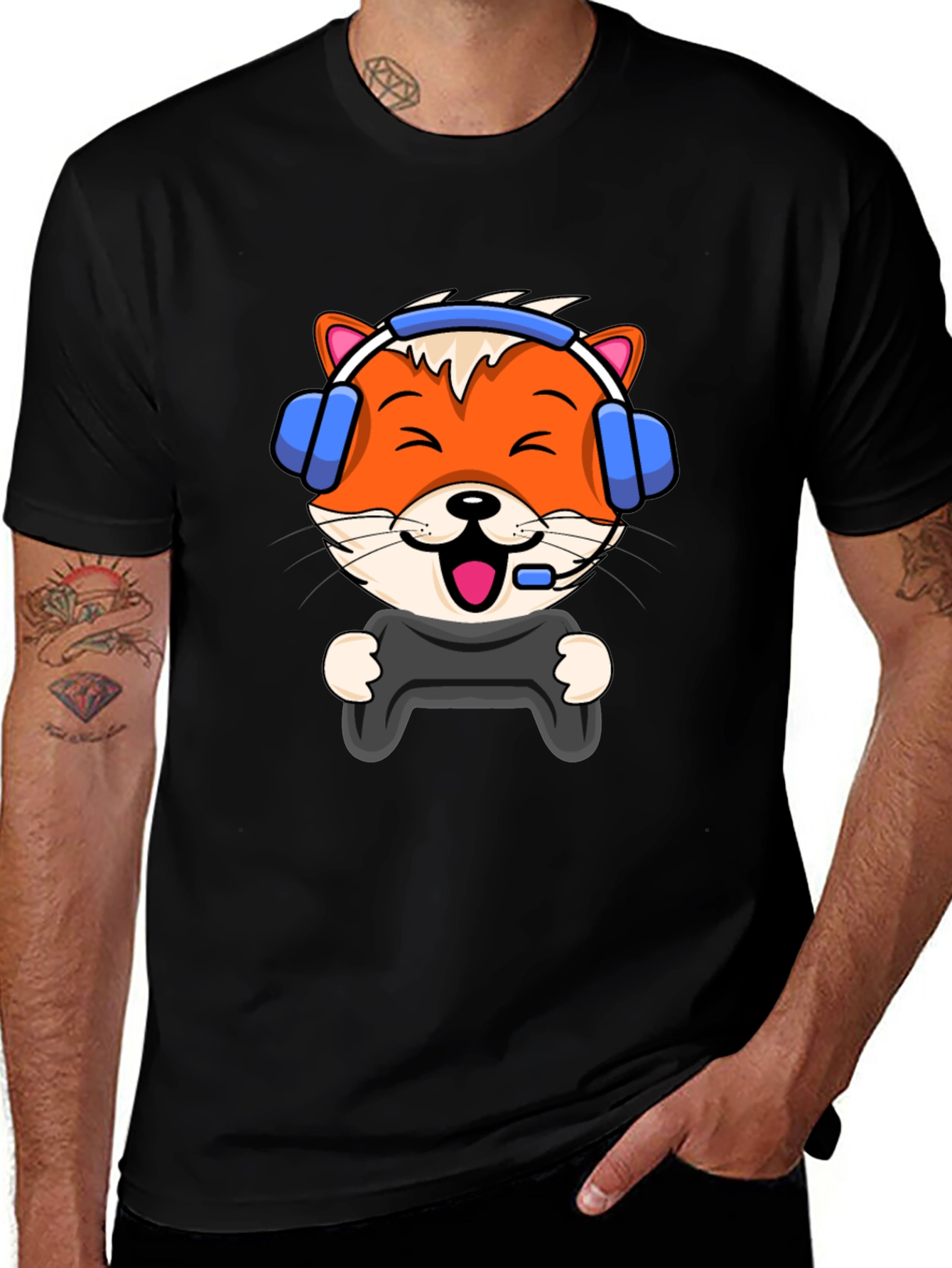 Gamer Fox Graphic Tee - Cool Comfort