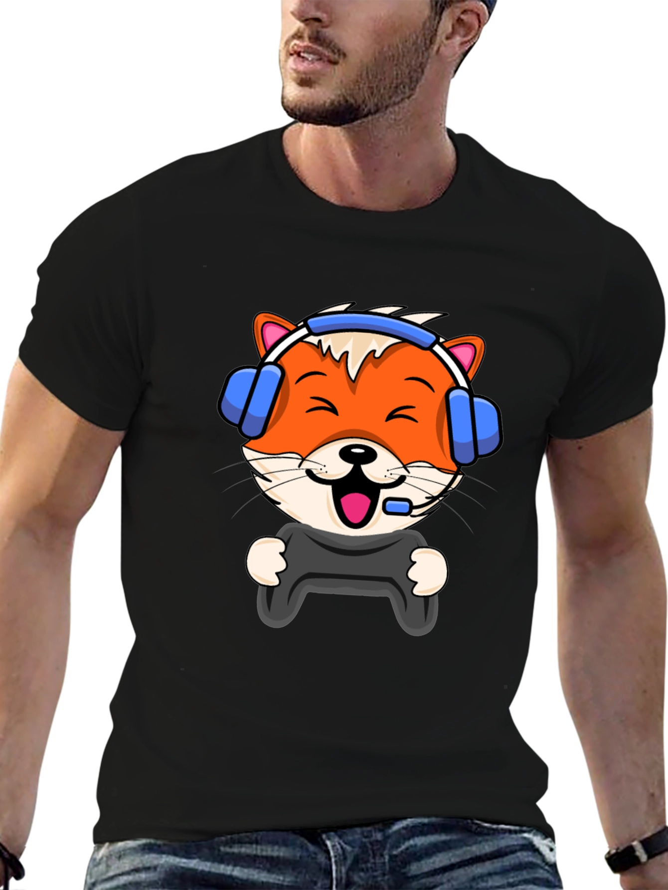 Gamer Fox Graphic Tee - Cool Comfort