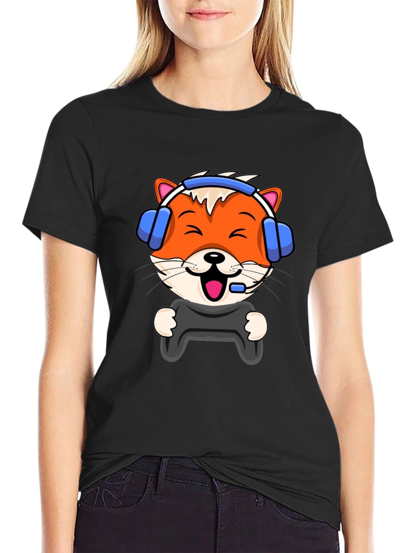 Gamer Fox Graphic Tee - Cool Comfort