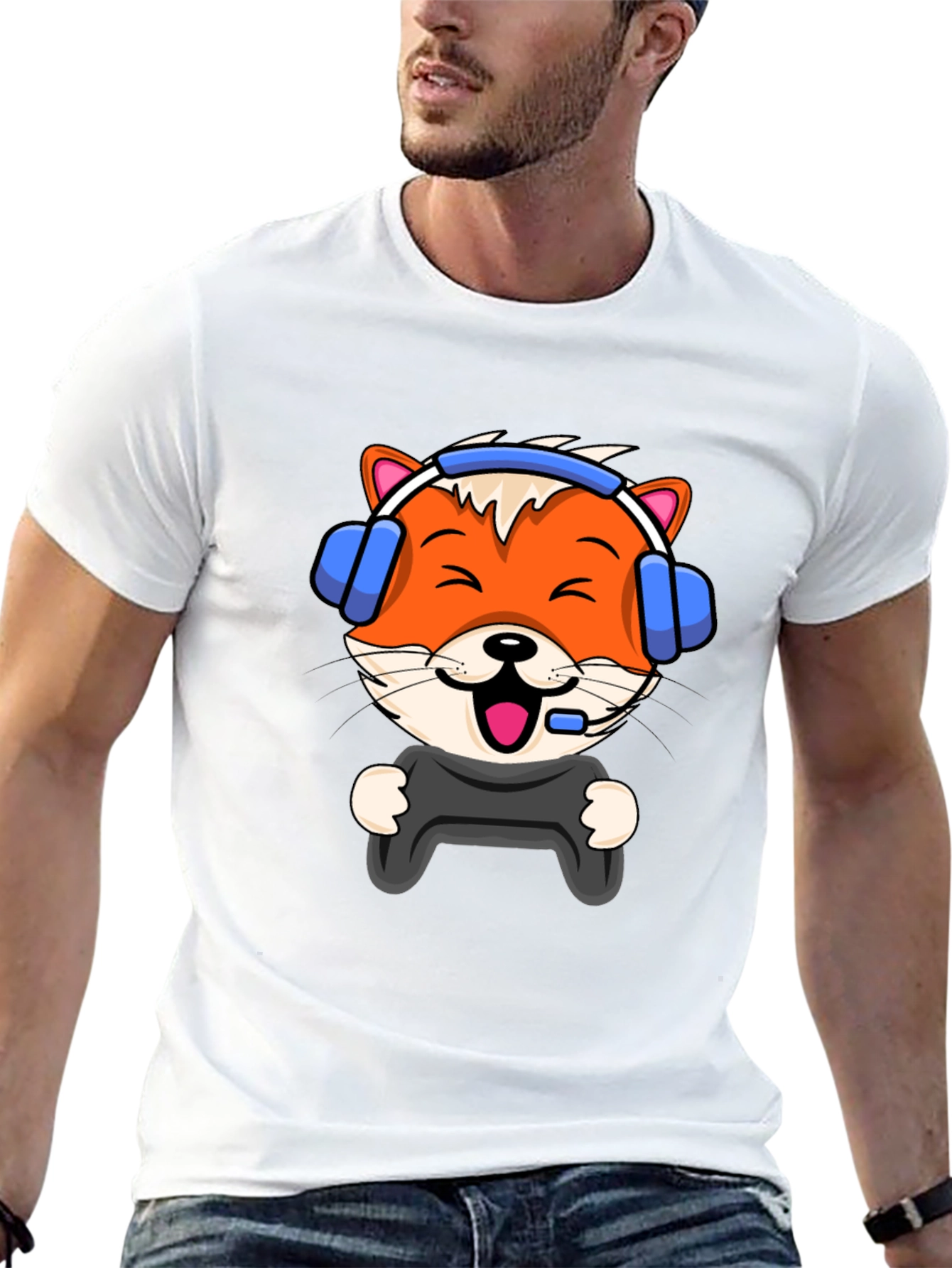 Gamer Fox Graphic Tee - Cool Comfort