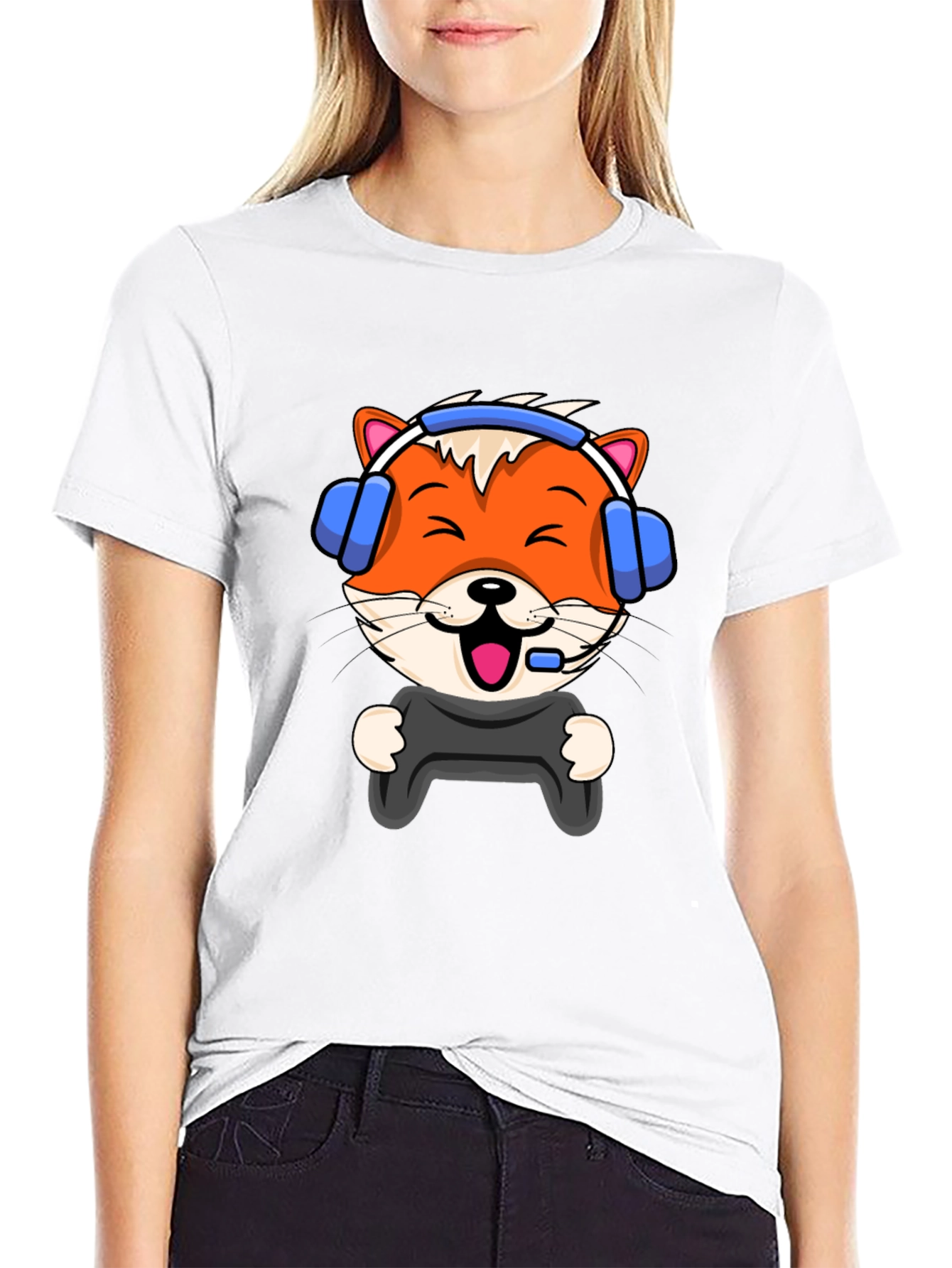 Gamer Fox Graphic Tee - Cool Comfort