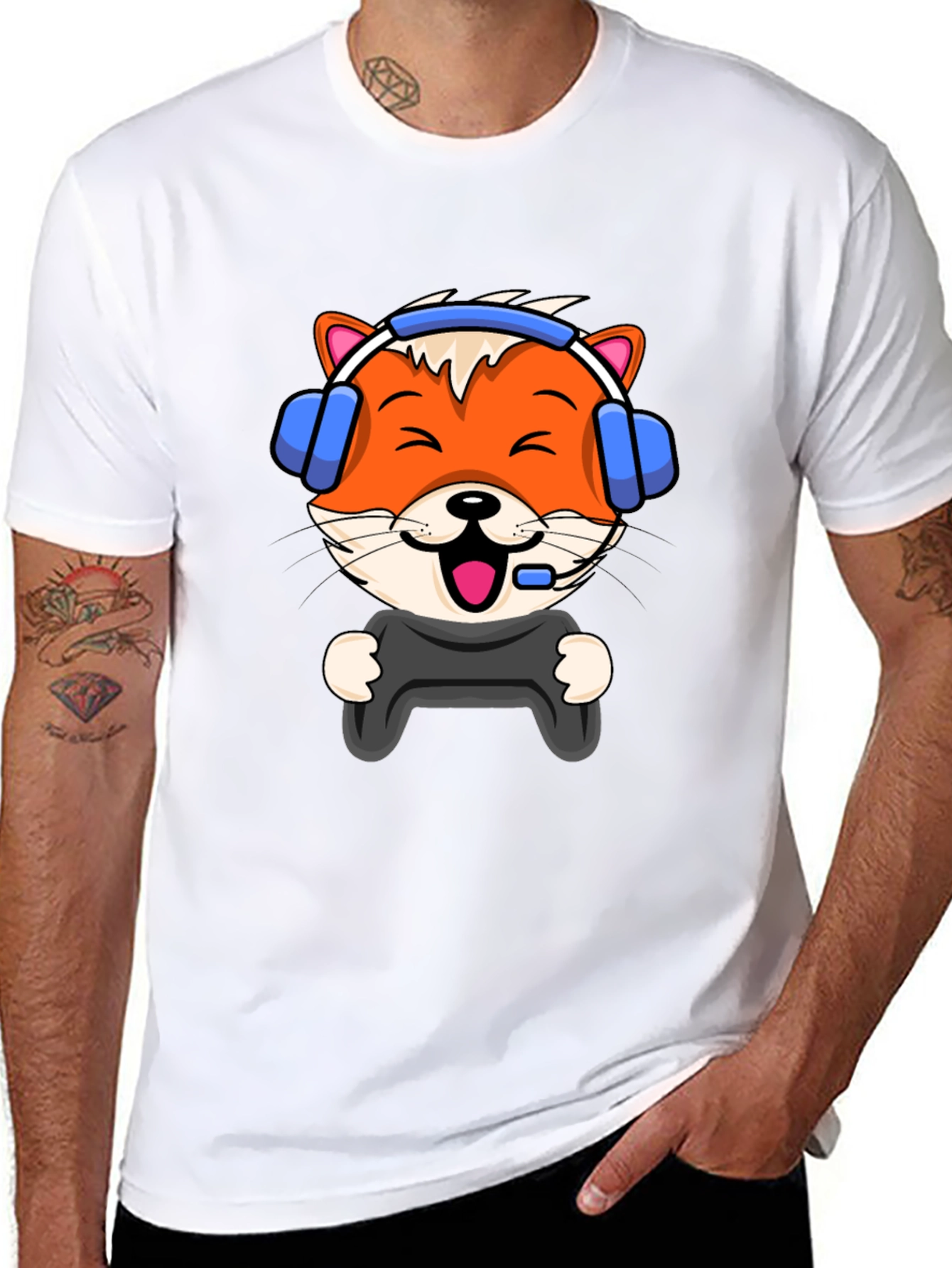 Gamer Fox Graphic Tee - Cool Comfort