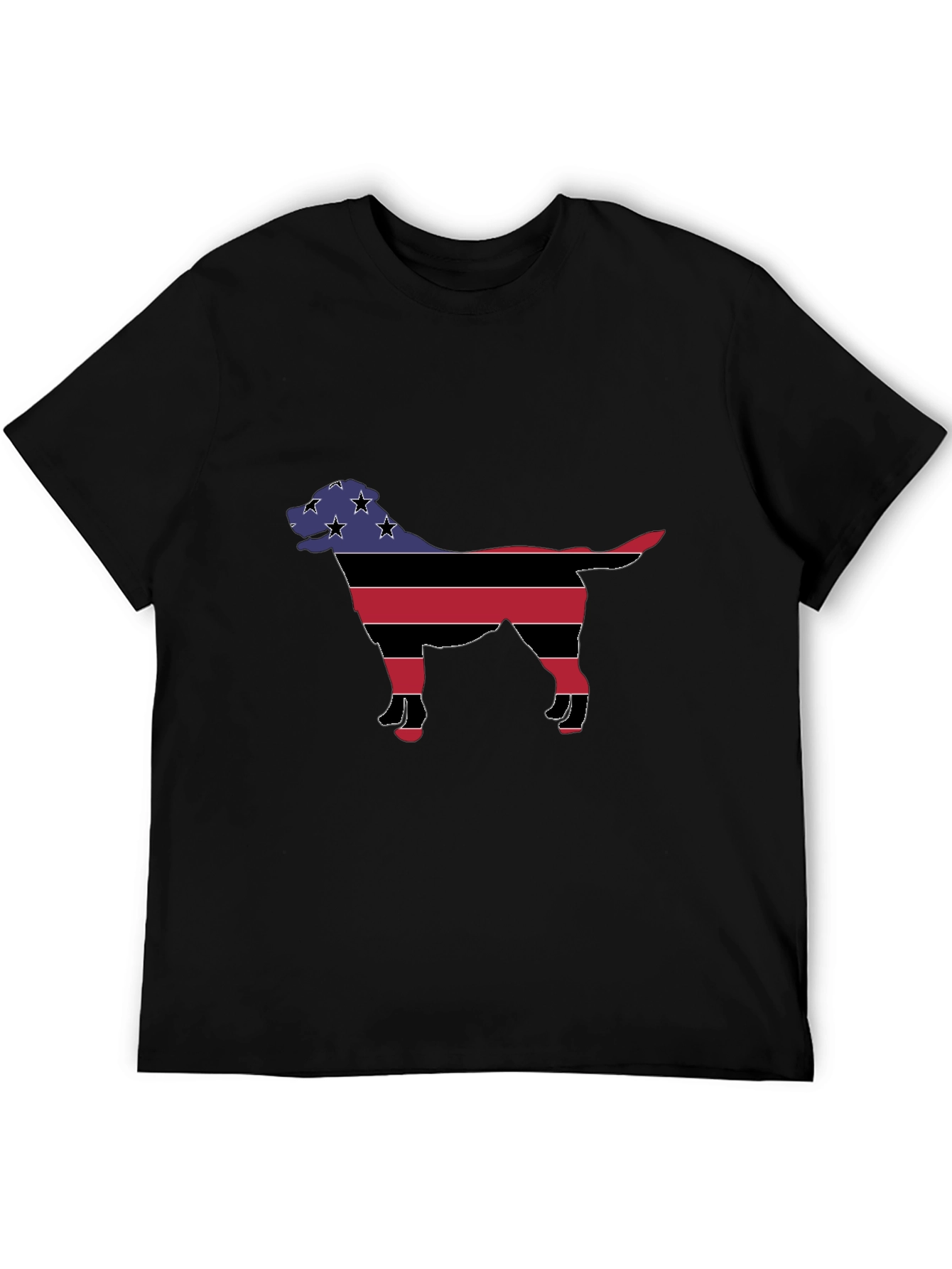 Patriotic Dog Silhouette Graphic Tee