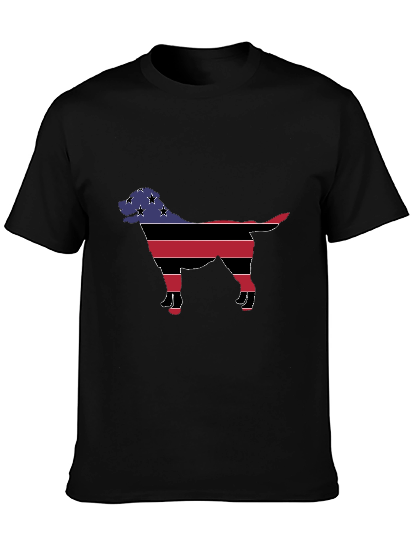 Patriotic Dog Silhouette Graphic Tee