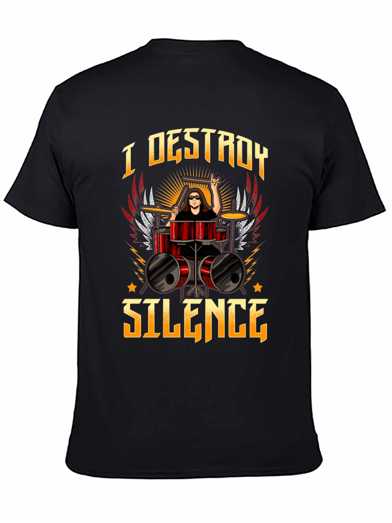 I Destroy Silence Drummer Graphic Tee
