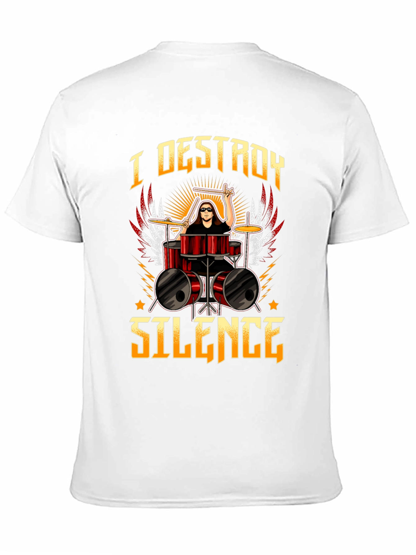 I Destroy Silence Drummer Graphic Tee