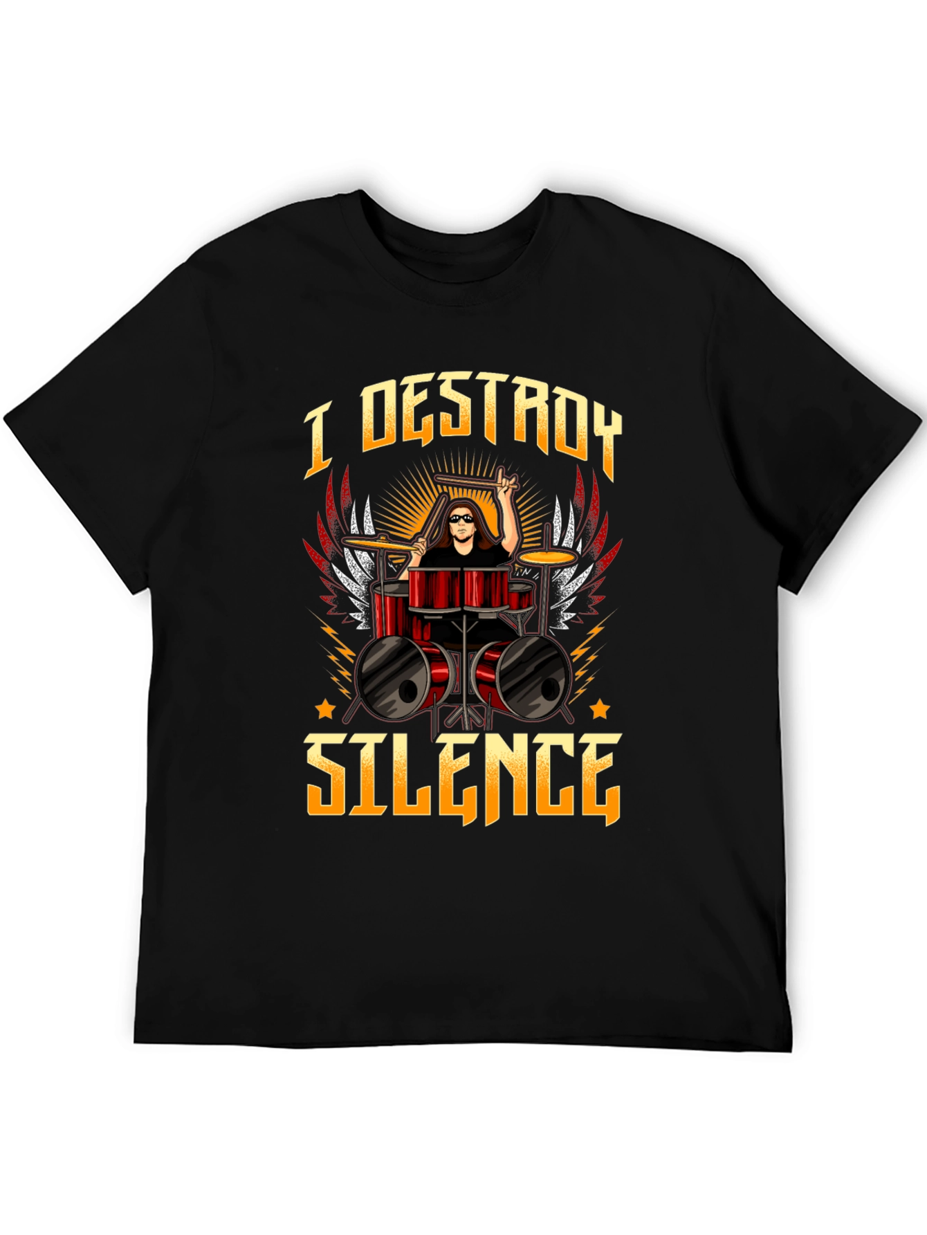 I Destroy Silence Drummer Graphic Tee