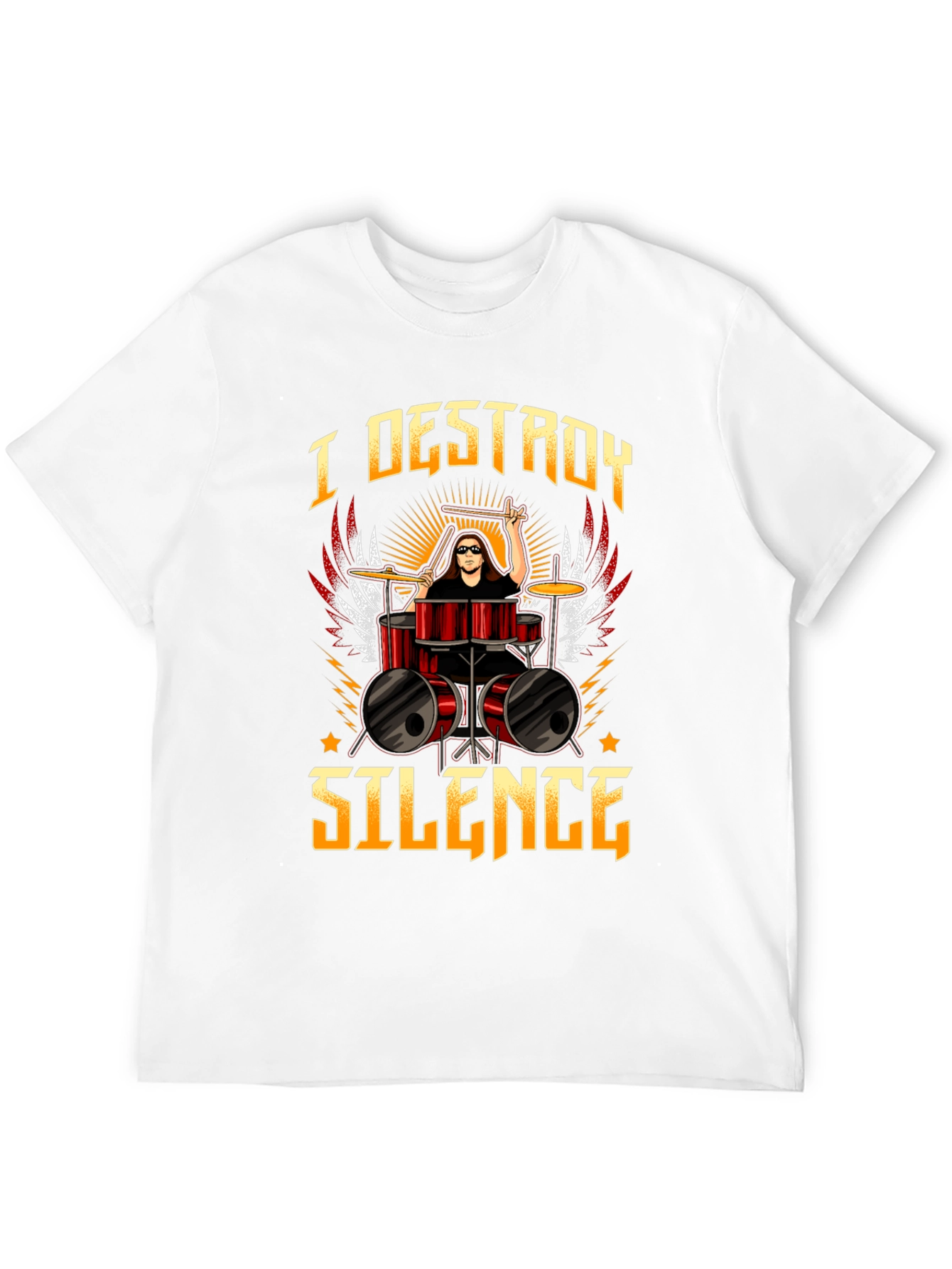I Destroy Silence Drummer Graphic Tee