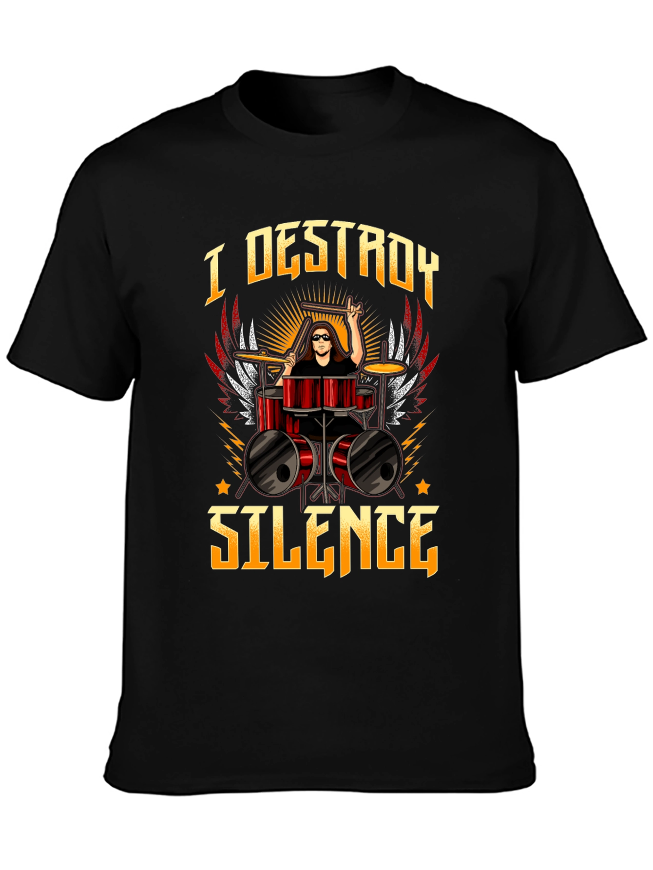 I Destroy Silence Drummer Graphic Tee