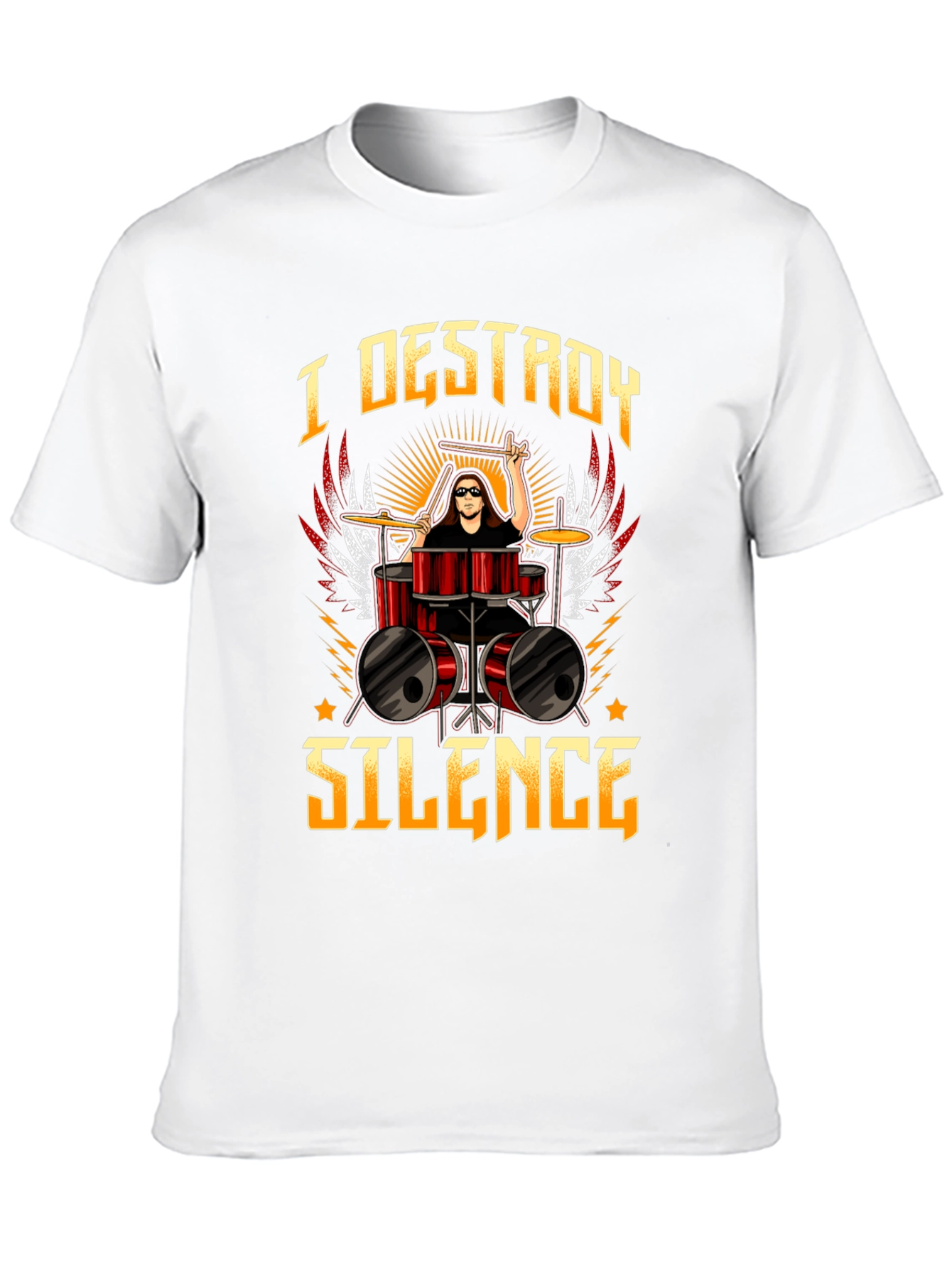 I Destroy Silence Drummer Graphic Tee