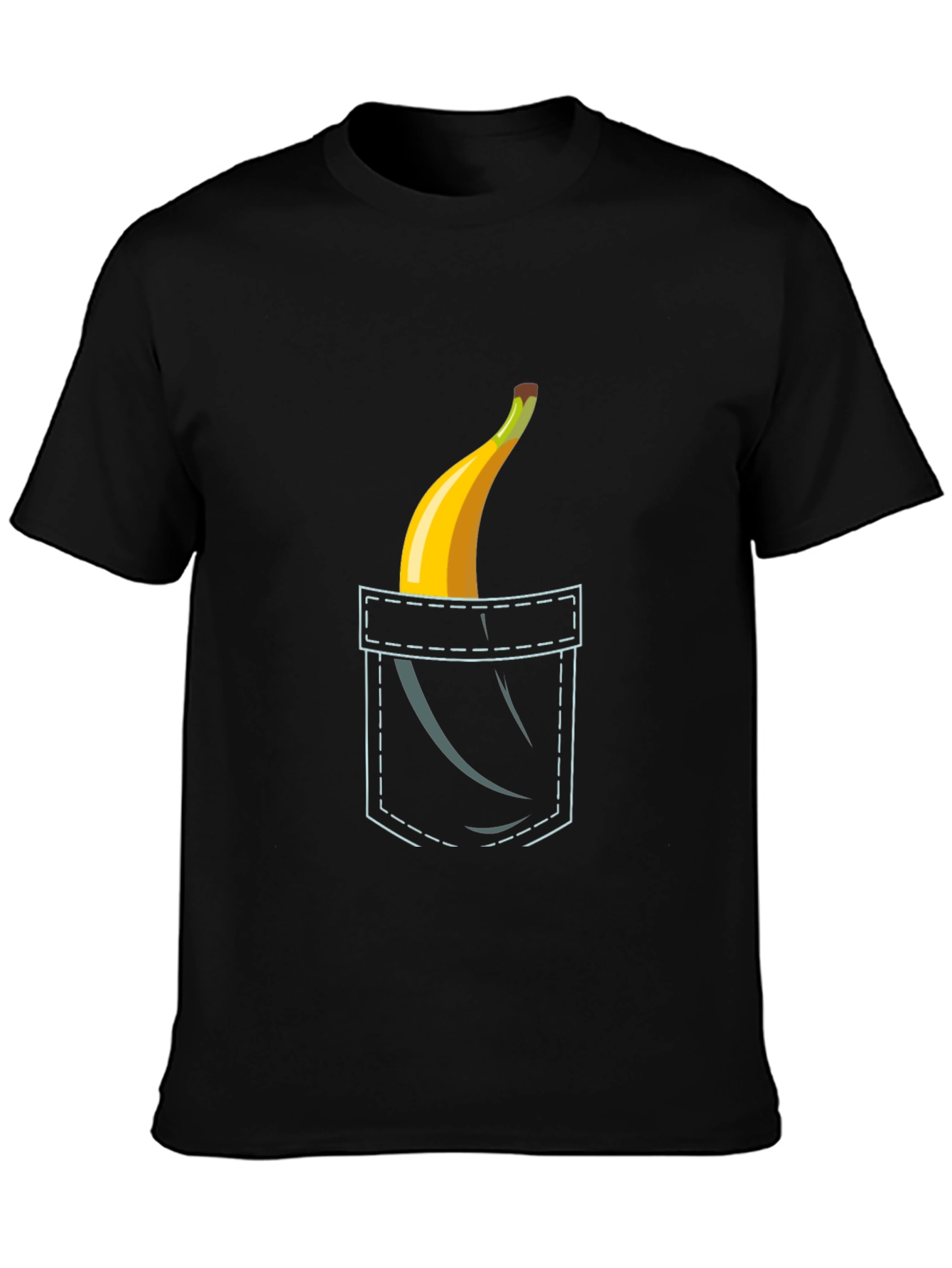 Banana Pocket Graphic Tee - Funny Novelty Shirt