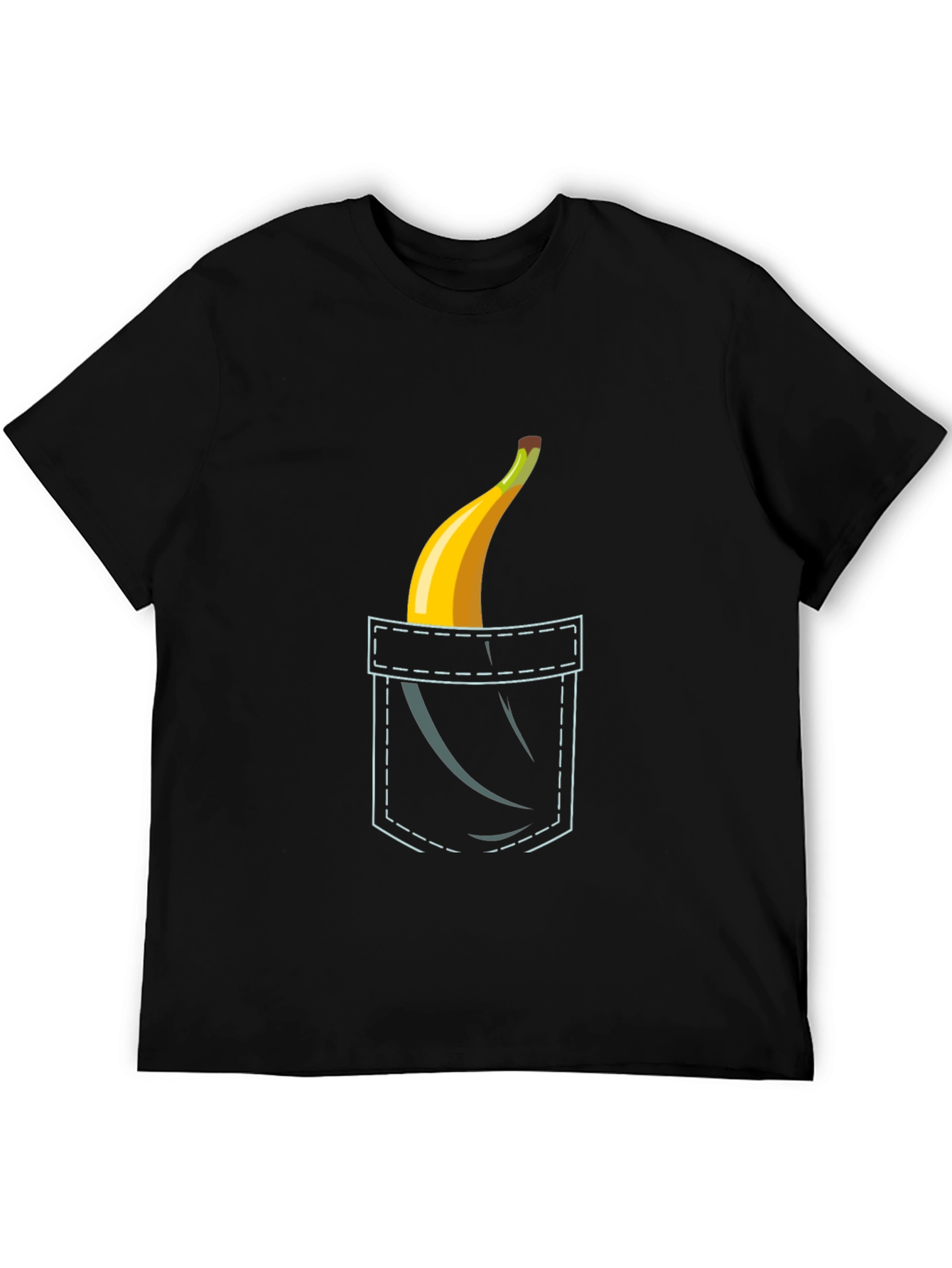 Banana Pocket Graphic Tee - Funny Novelty Shirt