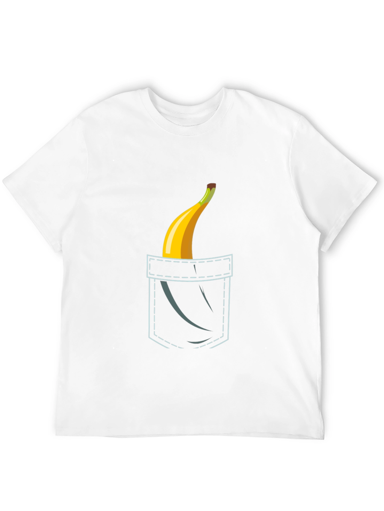 Banana Pocket Graphic Tee - Funny Novelty Shirt
