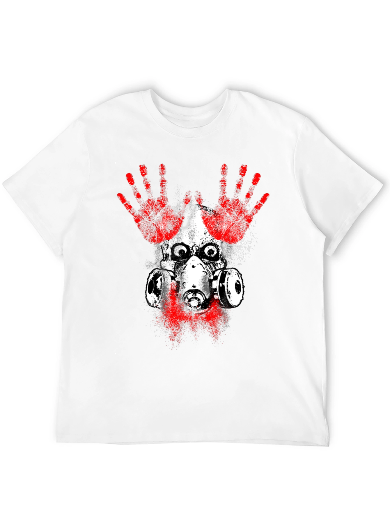 Distressed Gas Mask Graphic T-Shirt