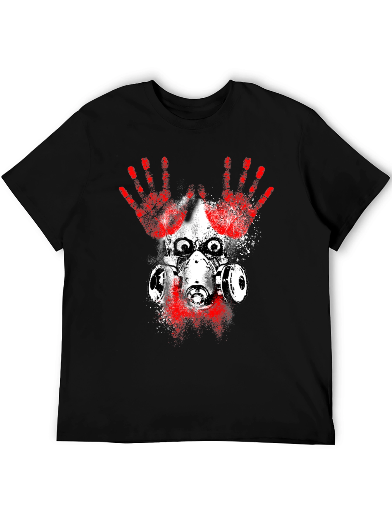 Distressed Gas Mask Graphic T-Shirt