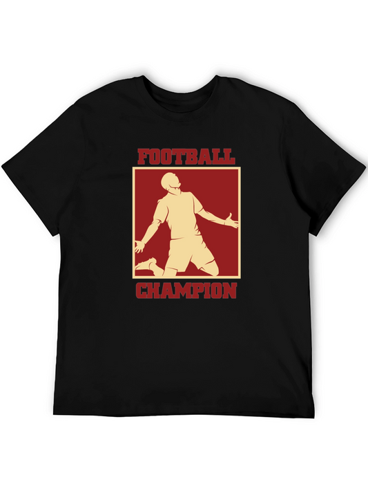 Football Champion Graphic Tee - Black