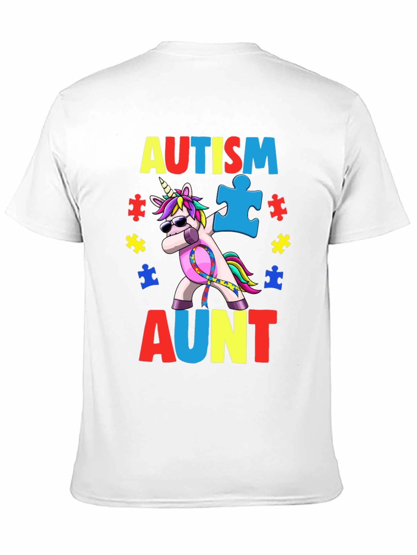 Autism Aunt Unicorn Awareness T-Shirt