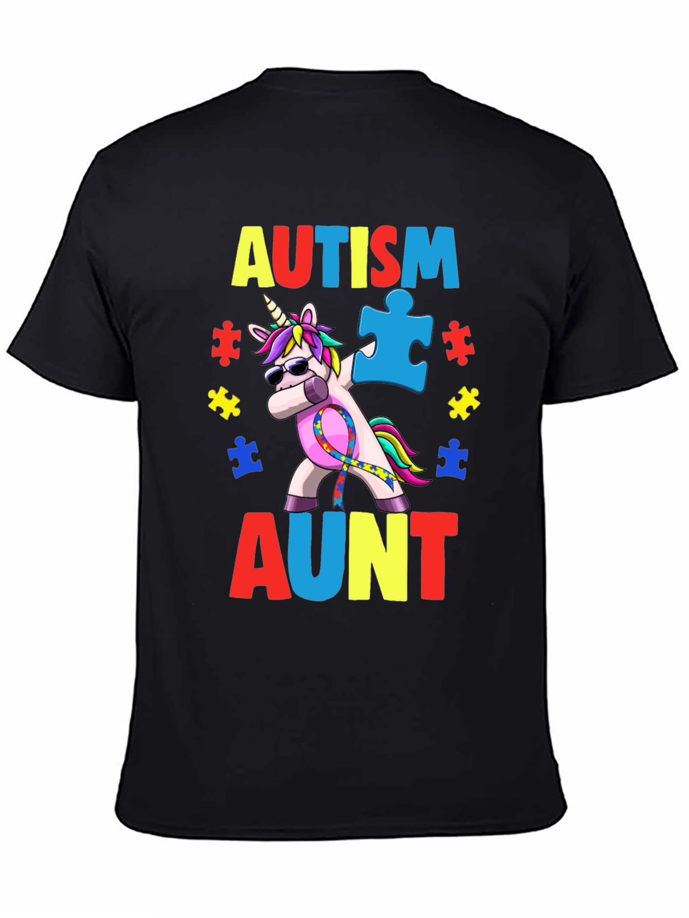 Autism Aunt Unicorn Awareness T-Shirt