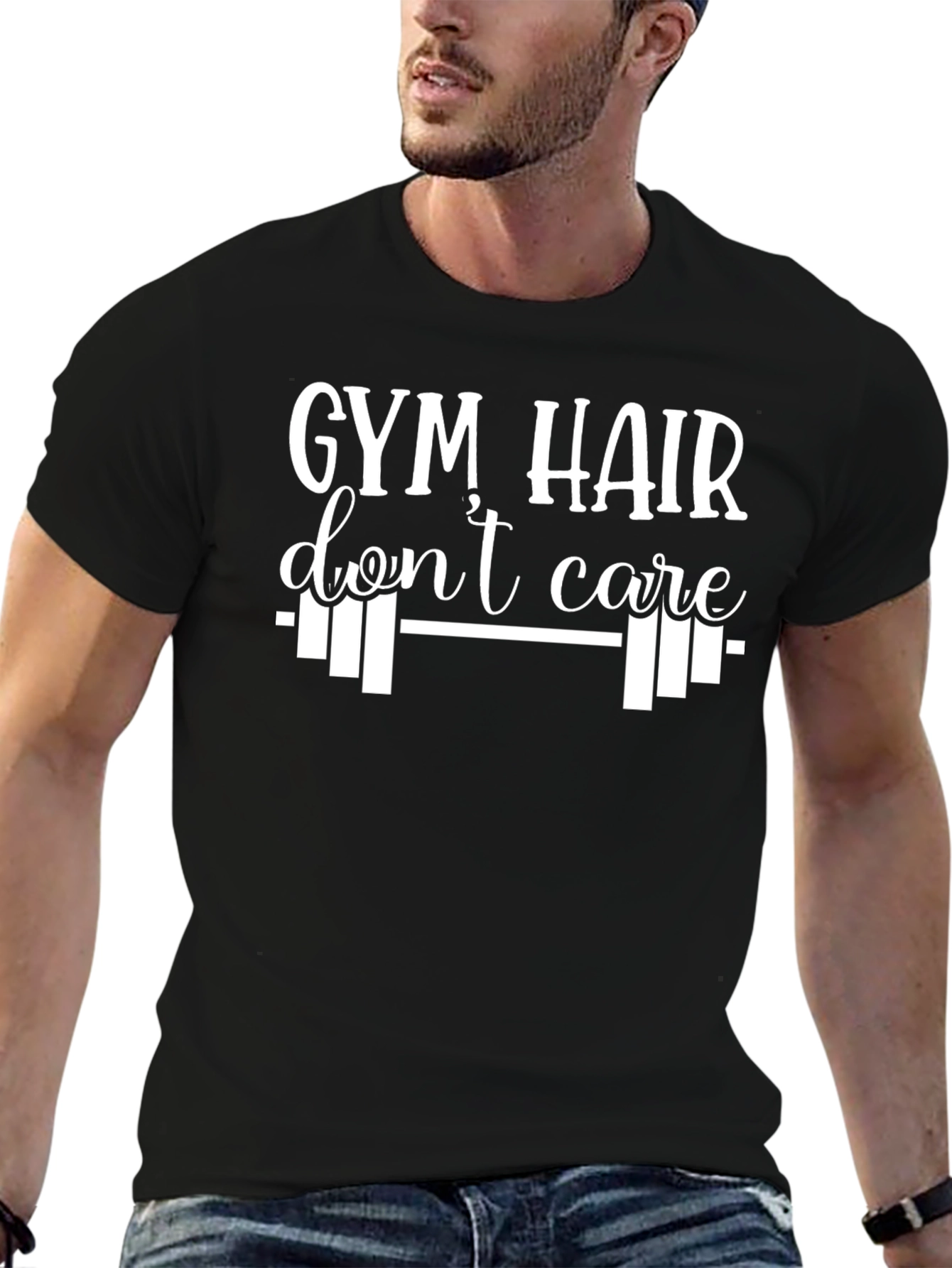 Gym Hair Dont Care Black T-Shirt