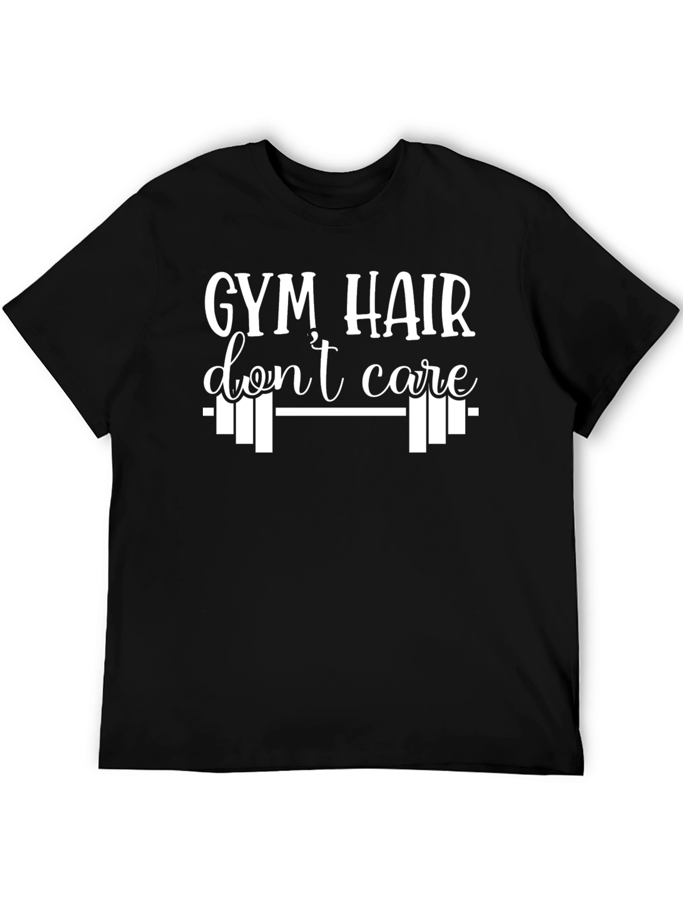 Gym Hair Dont Care Black T-Shirt