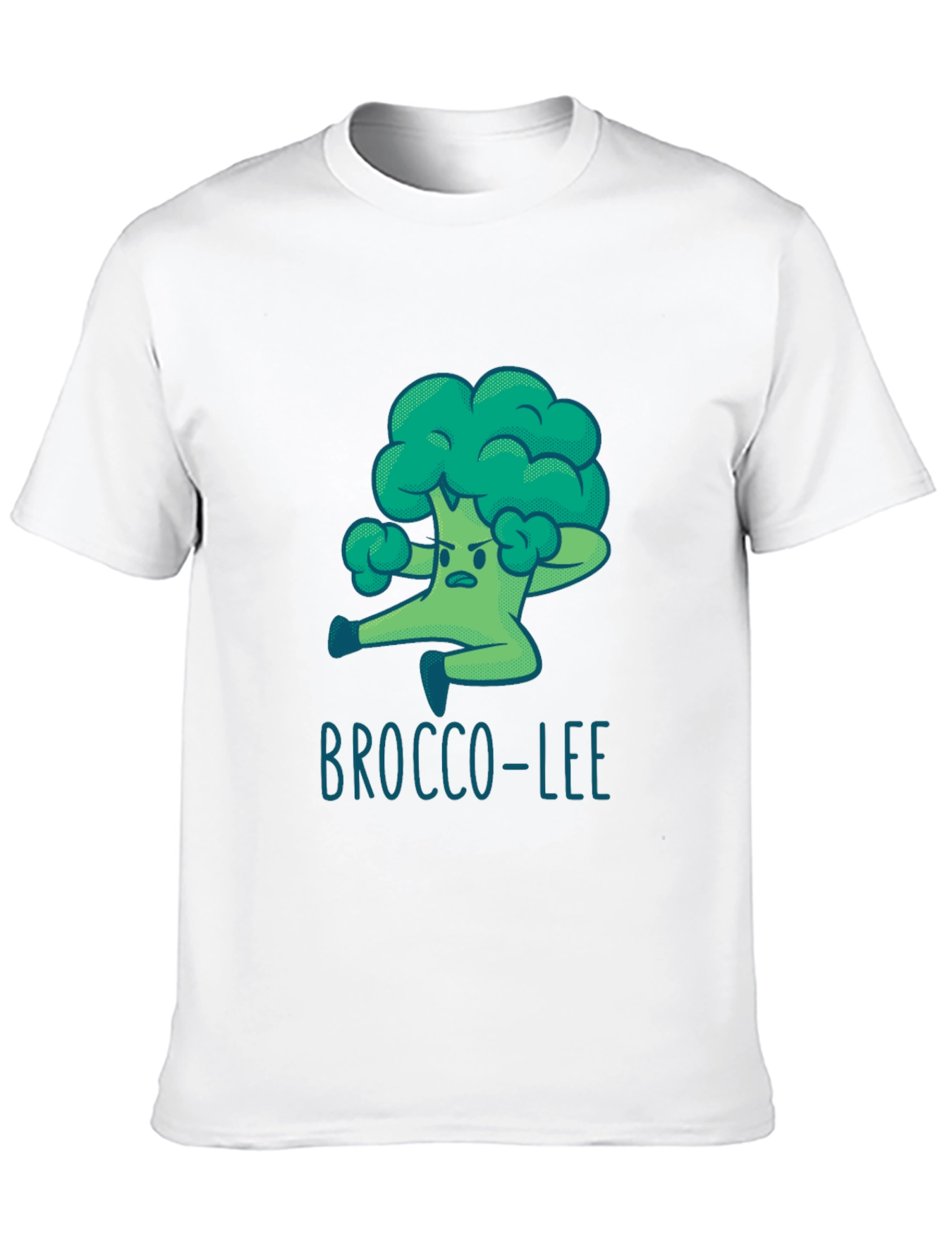 Brocco-Lee T-Shirt - Funny Cartoon Broccoli Martial Arts Tee
