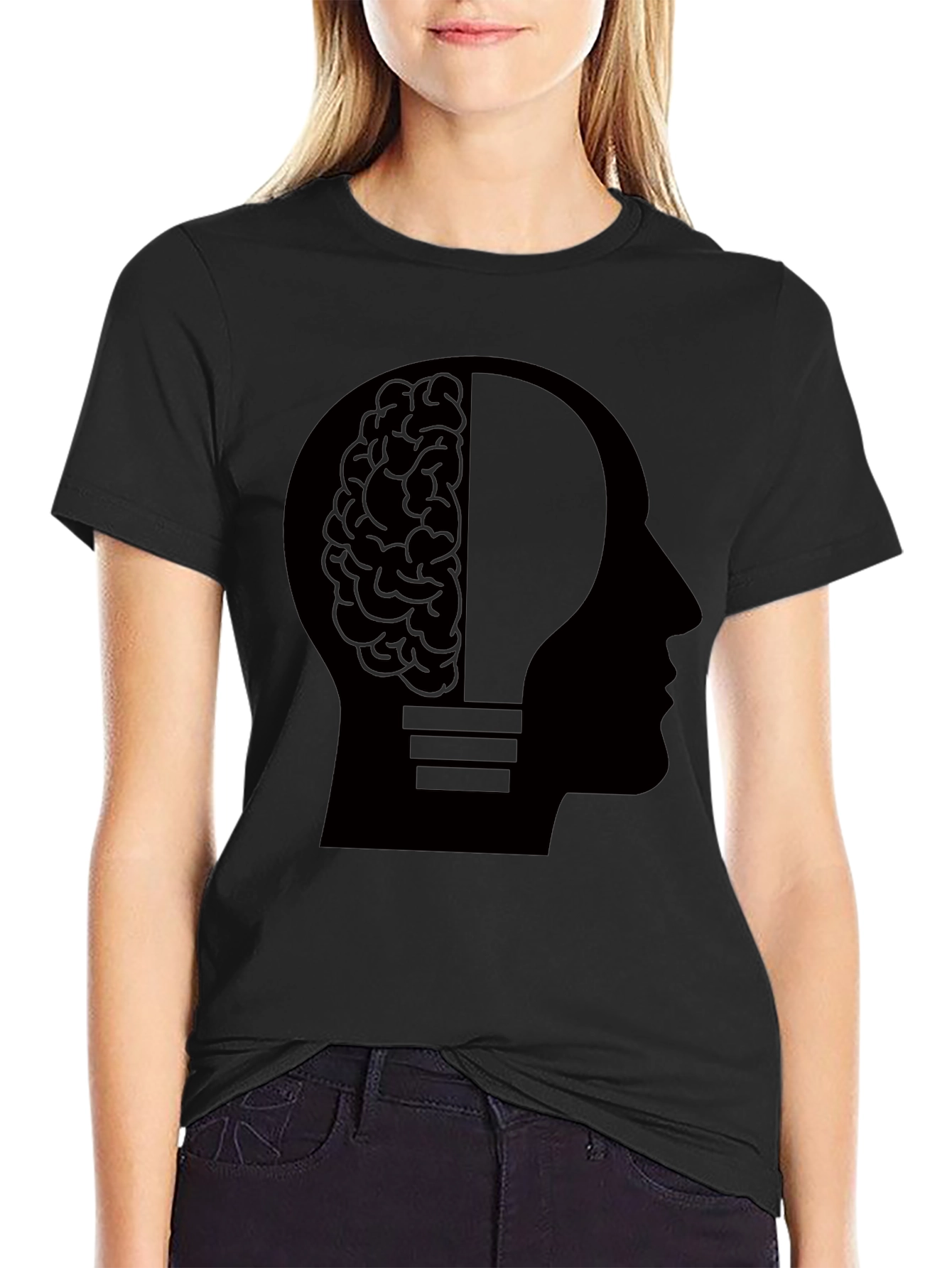 Brainy Idea T-Shirt - Black Creative Mind Tee