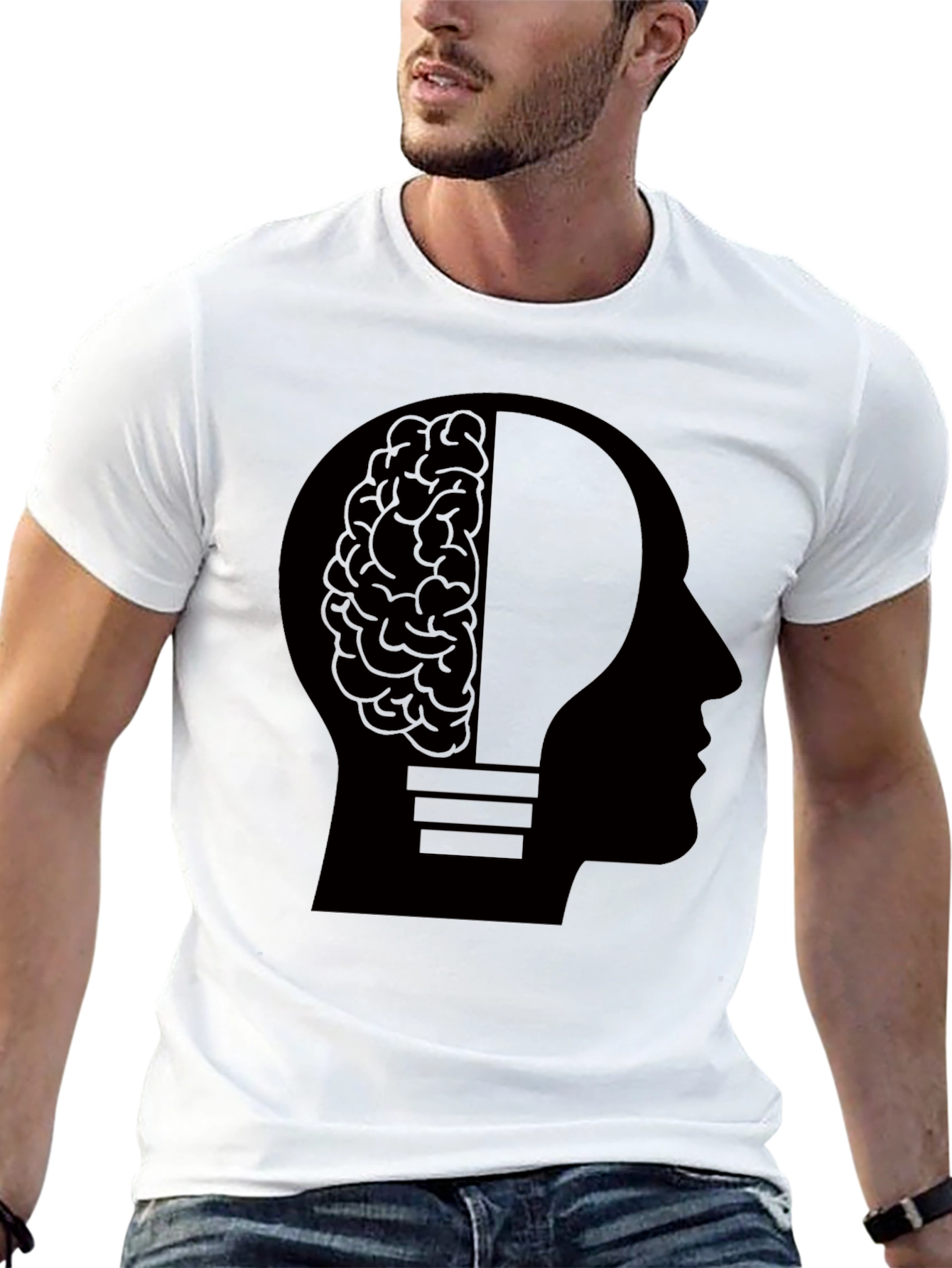 Brainy Idea T-Shirt - Black Creative Mind Tee
