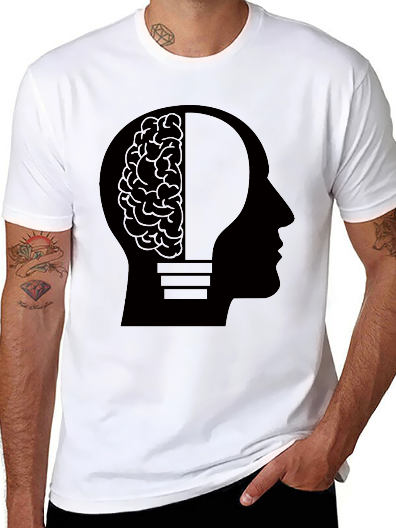 Brainy Idea T-Shirt - Black Creative Mind Tee