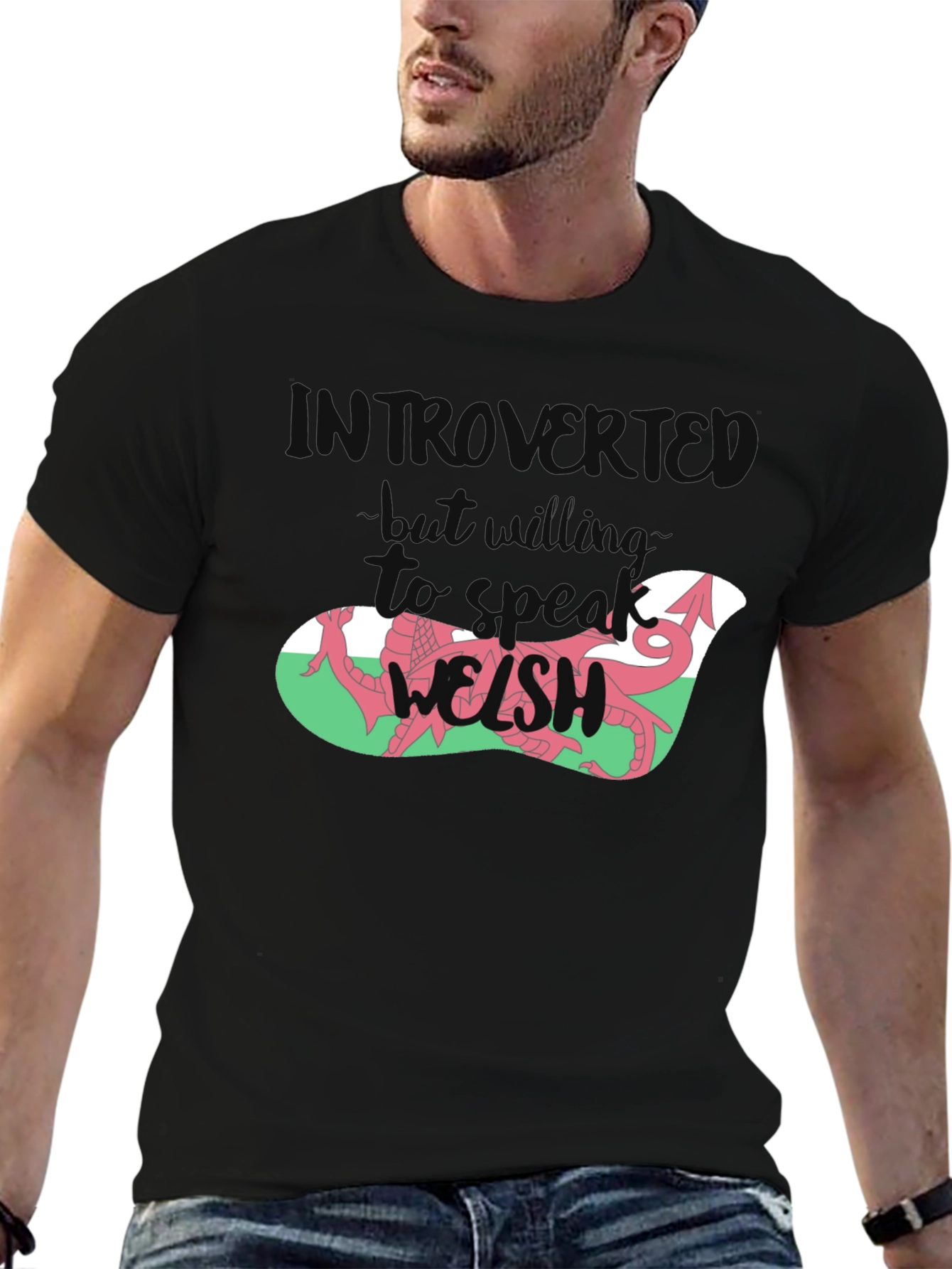 Introvert Welsh Dragon Graphic Tee