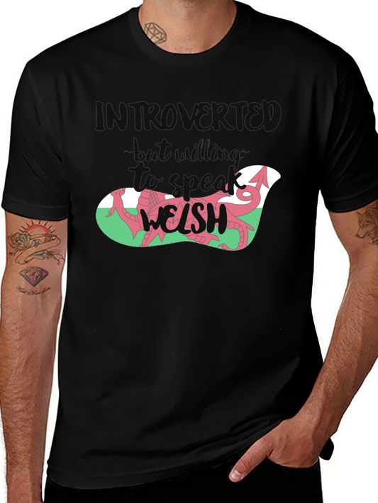 Introvert Welsh Dragon Graphic Tee