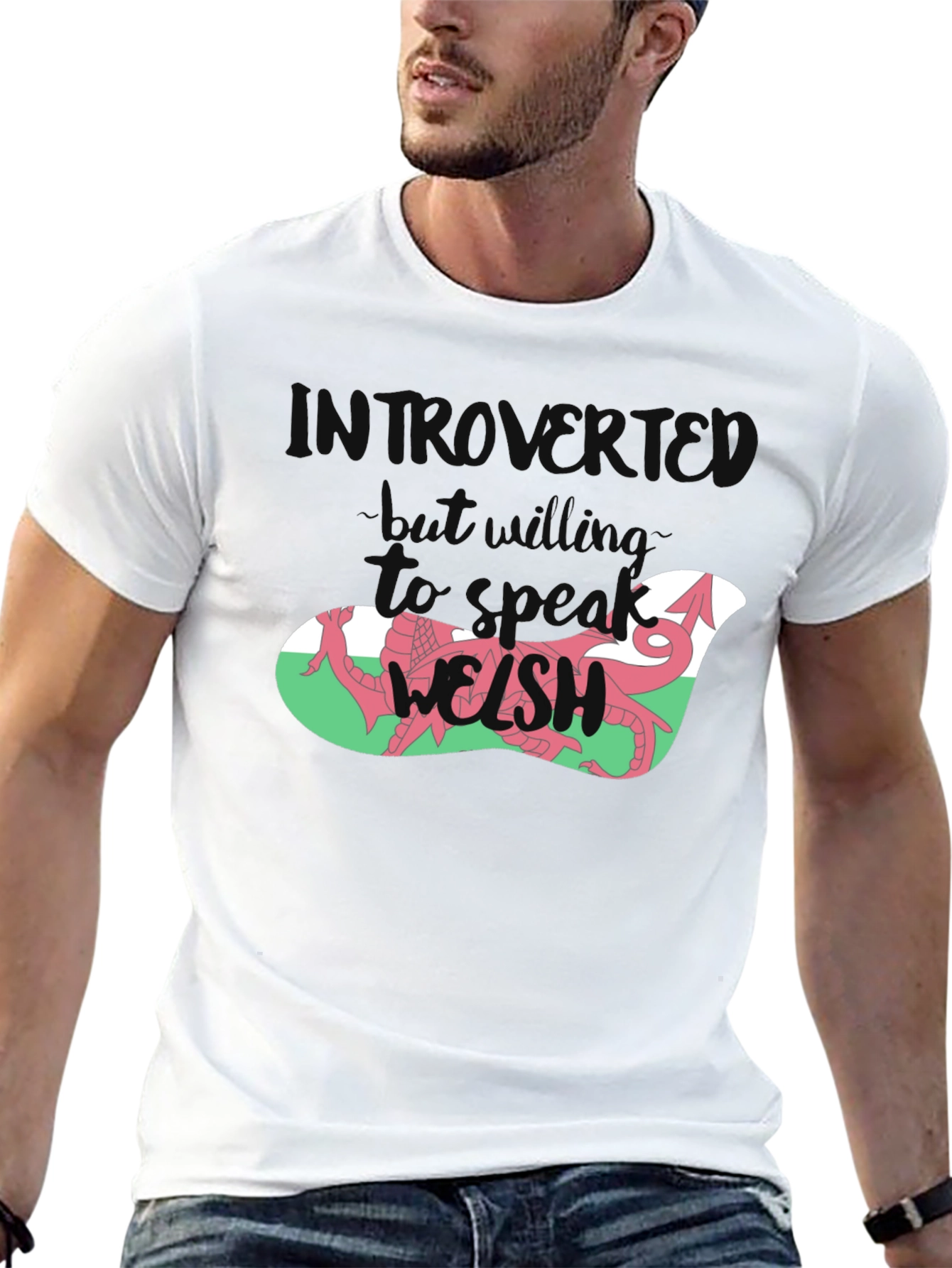 Introvert Welsh Dragon Graphic Tee