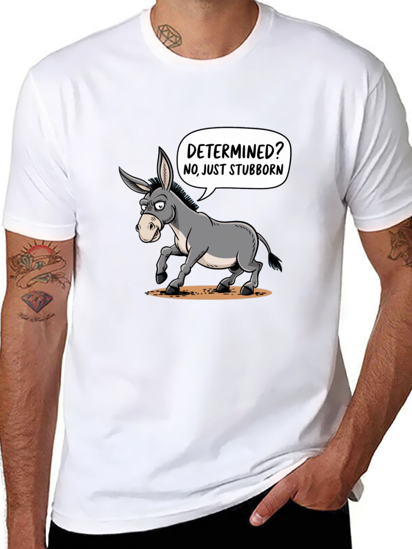 Stubborn Donkey Graphic T-Shirt