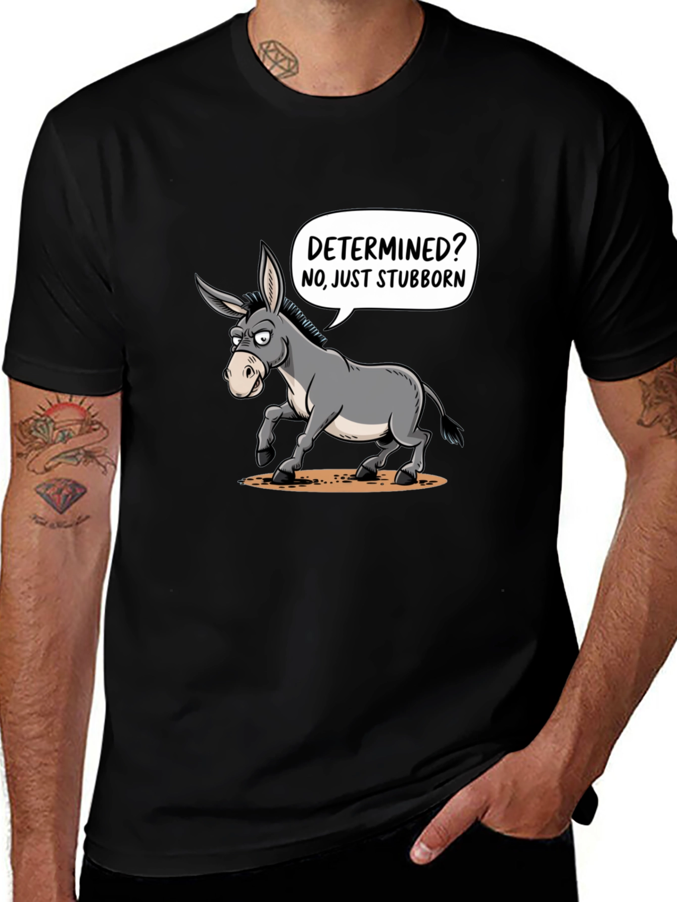 Stubborn Donkey Graphic T-Shirt