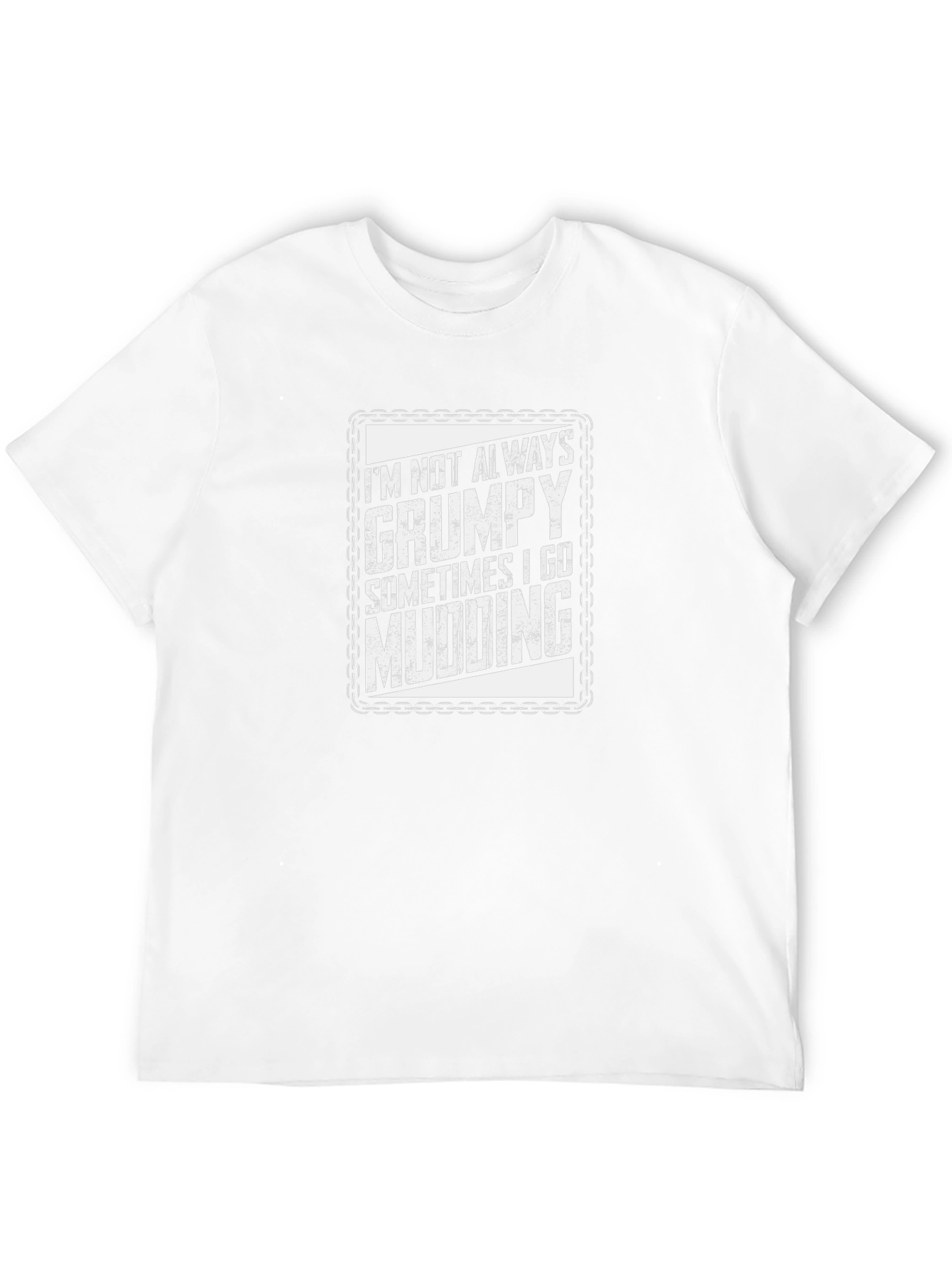 Grumpy Mudding Graphic Tee - Black Cotton T-Shirt