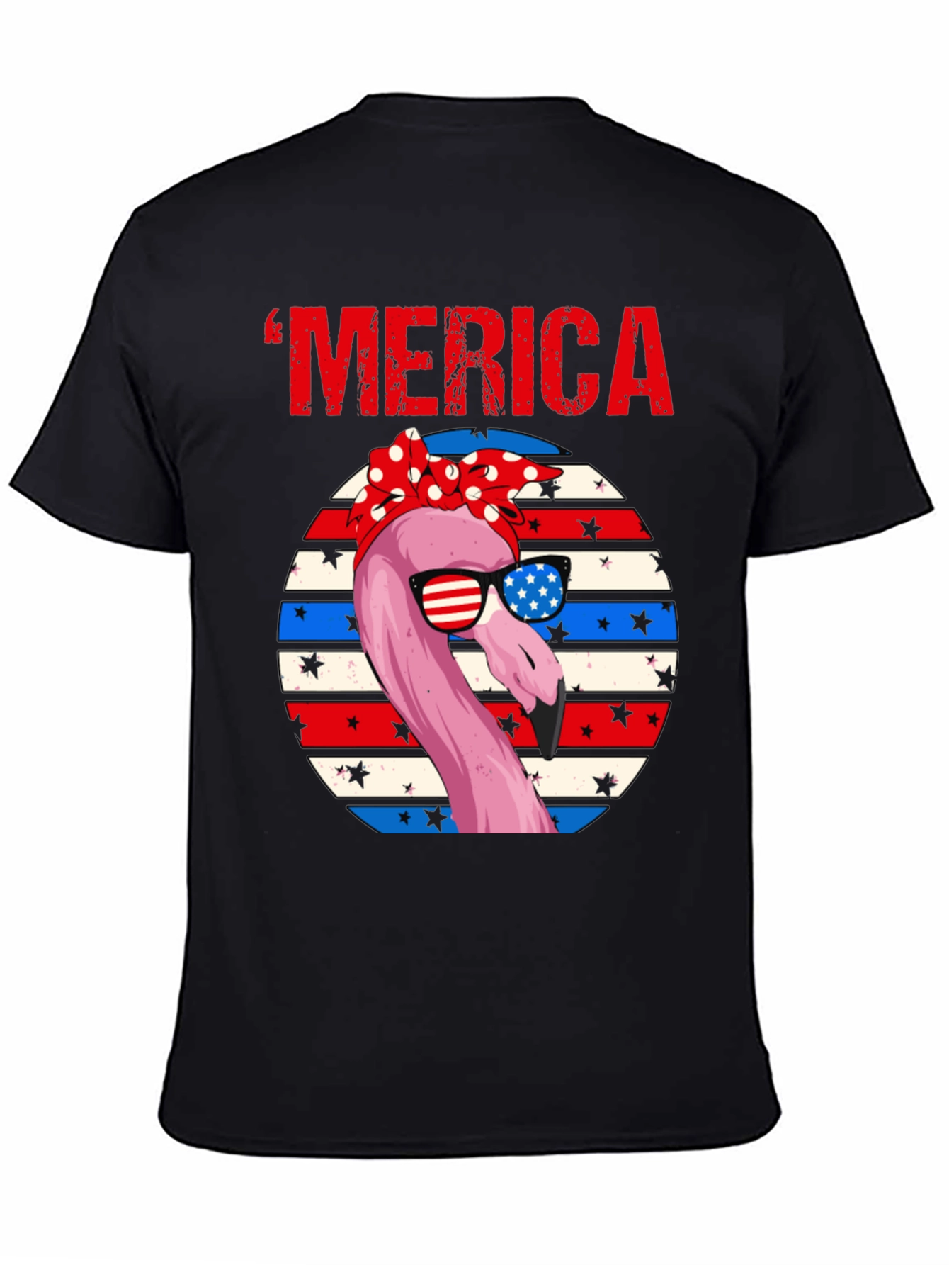 Patriotic Flamingo Merica T-Shirt