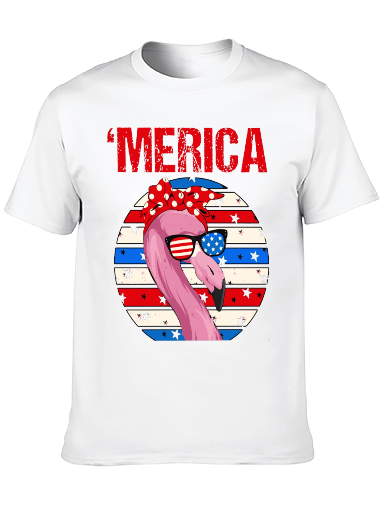 Patriotic Flamingo Merica T-Shirt