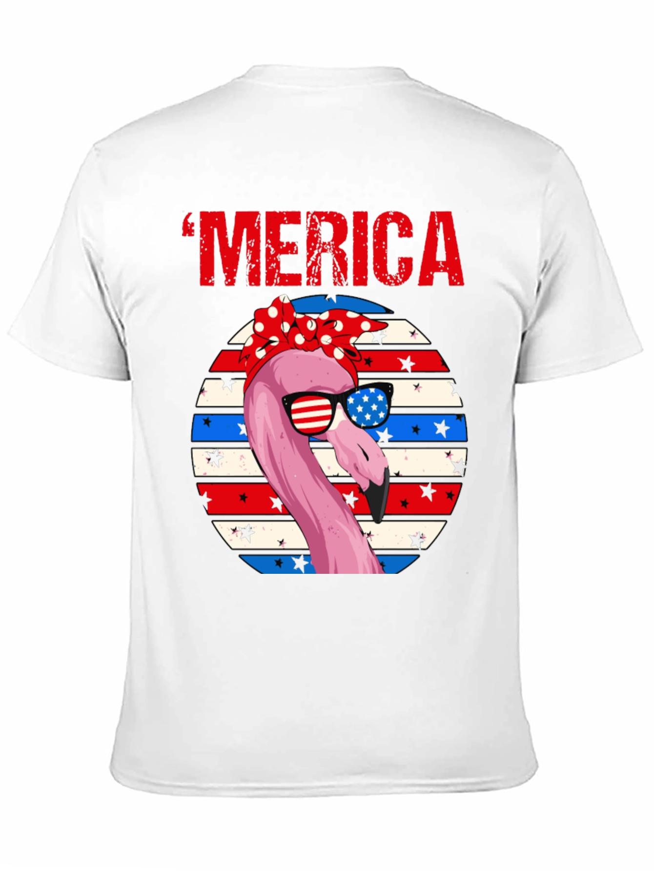 Patriotic Flamingo Merica T-Shirt