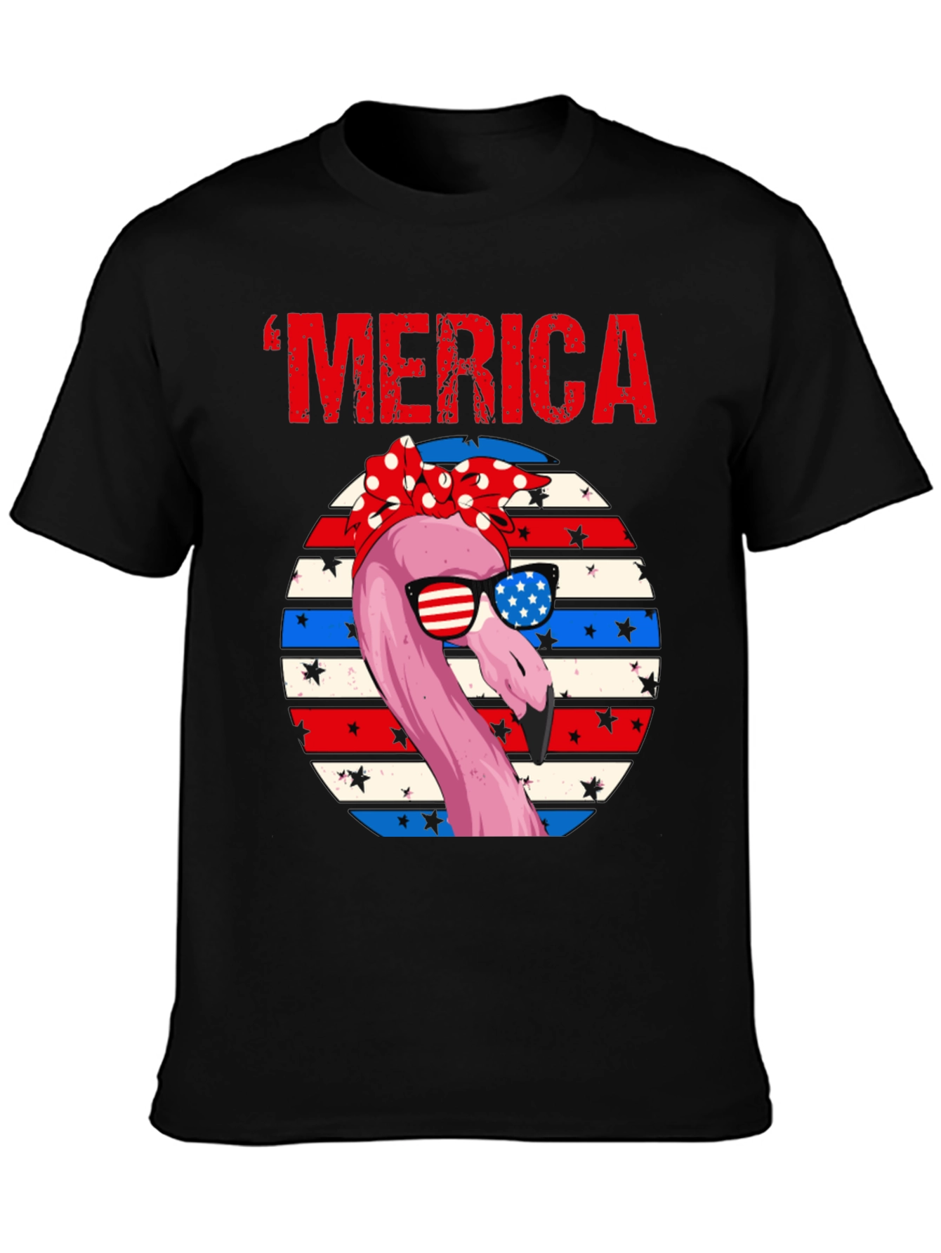 Patriotic Flamingo Merica T-Shirt