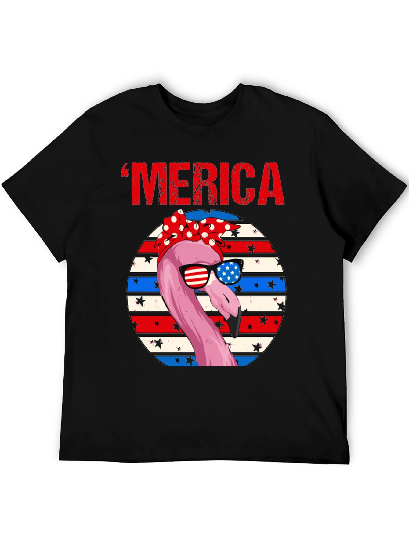 Patriotic Flamingo Merica T-Shirt