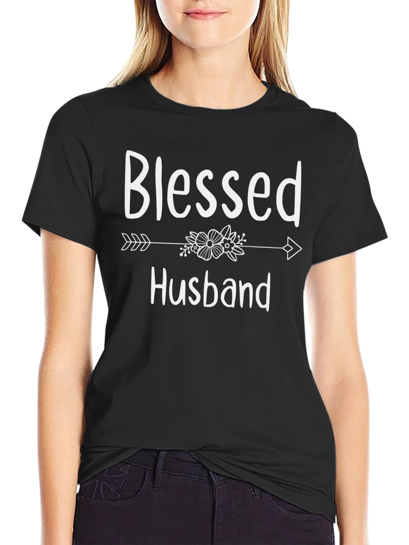 Blessed Husband Graphic Tee - Mens Black T-Shirt