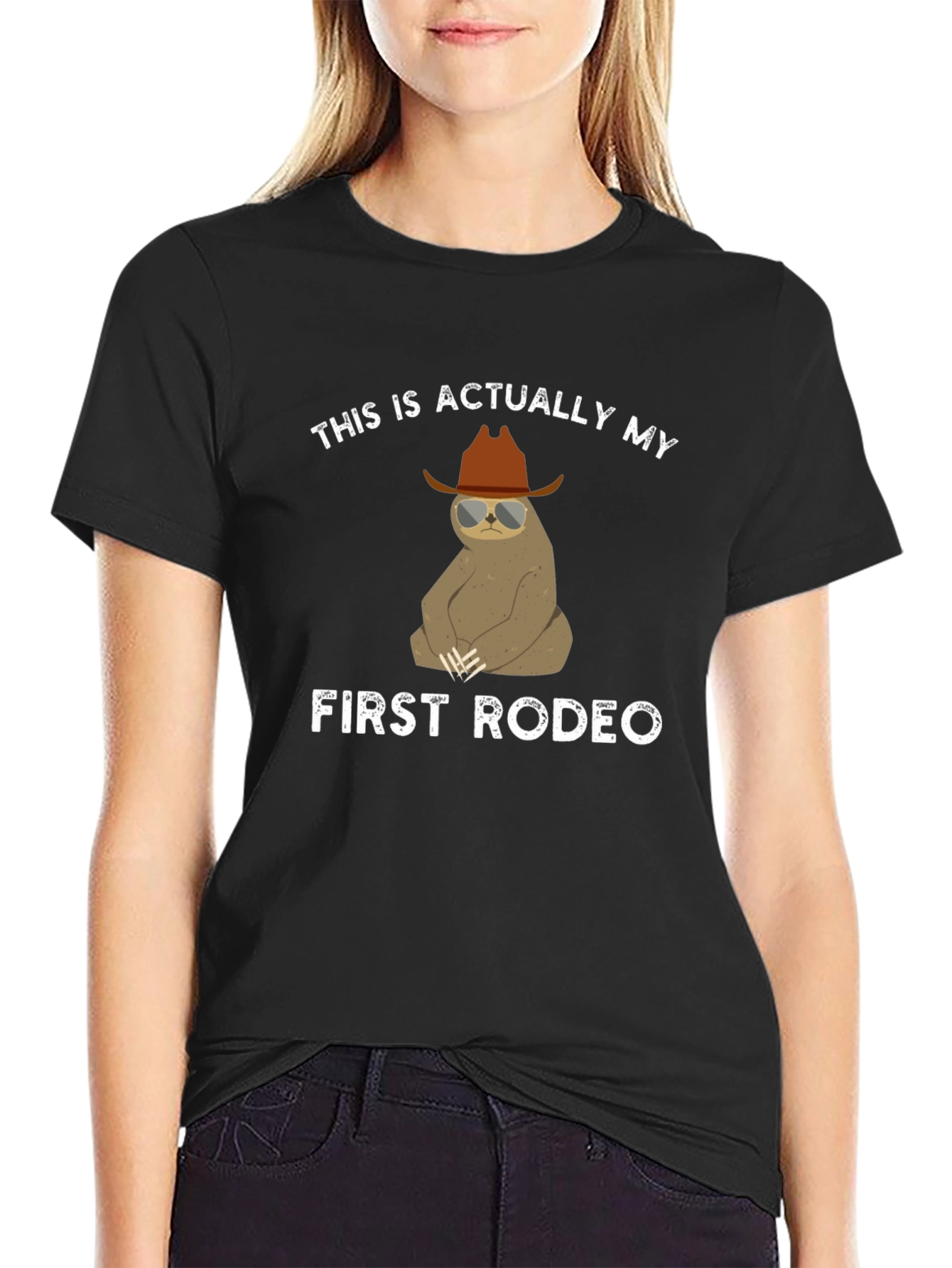 Funny Sloth Rodeo T-Shirt - First Rodeo Design