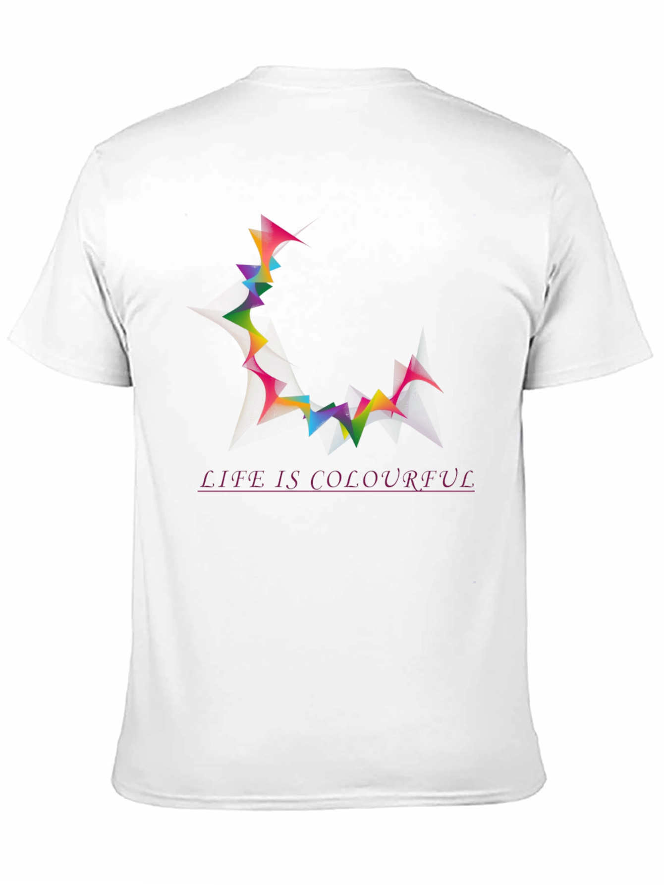 Life is Colourful Mens Black Graphic Tee