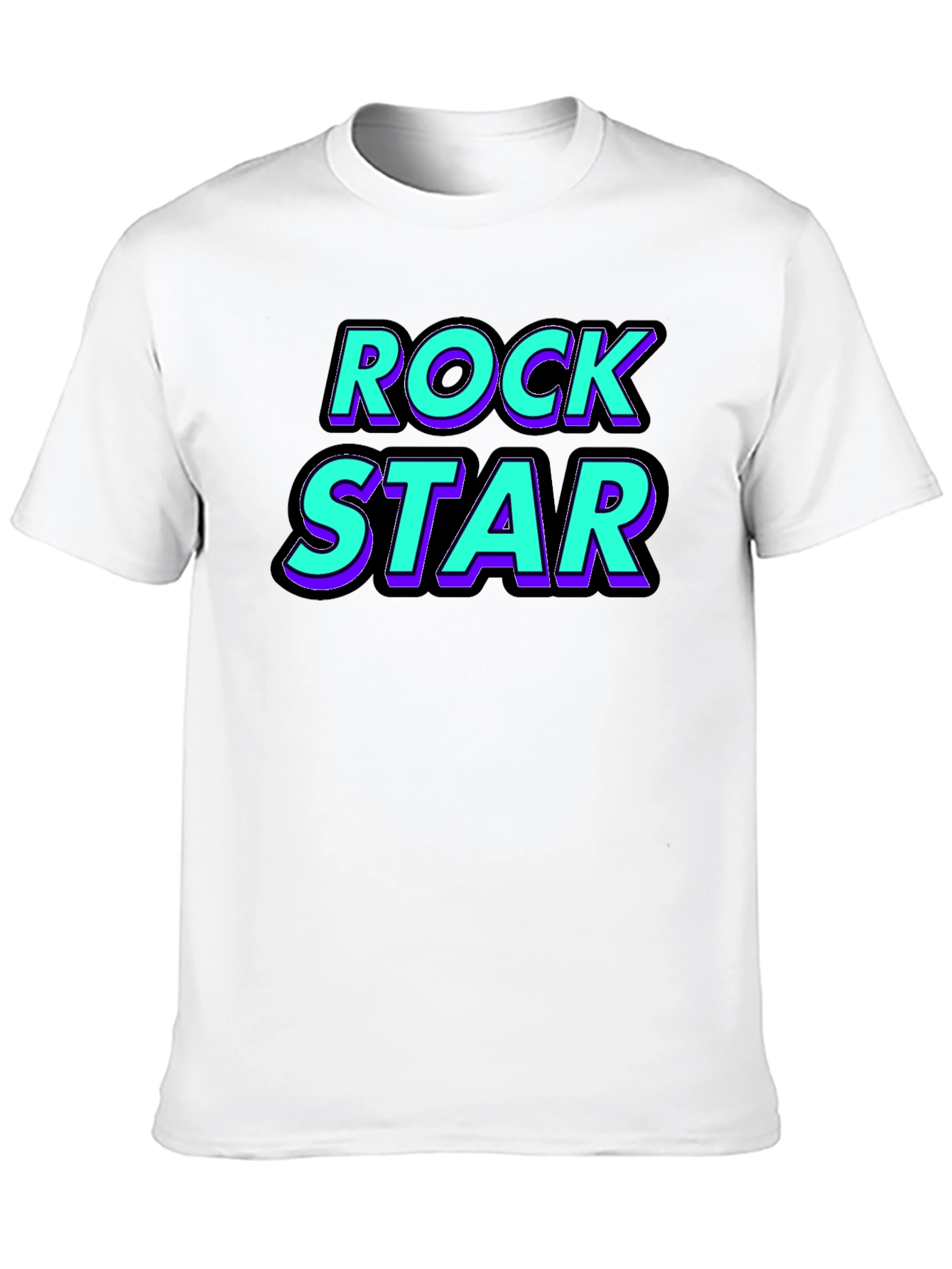 Rock Star Graphic Tee - Black Cotton T-Shirt